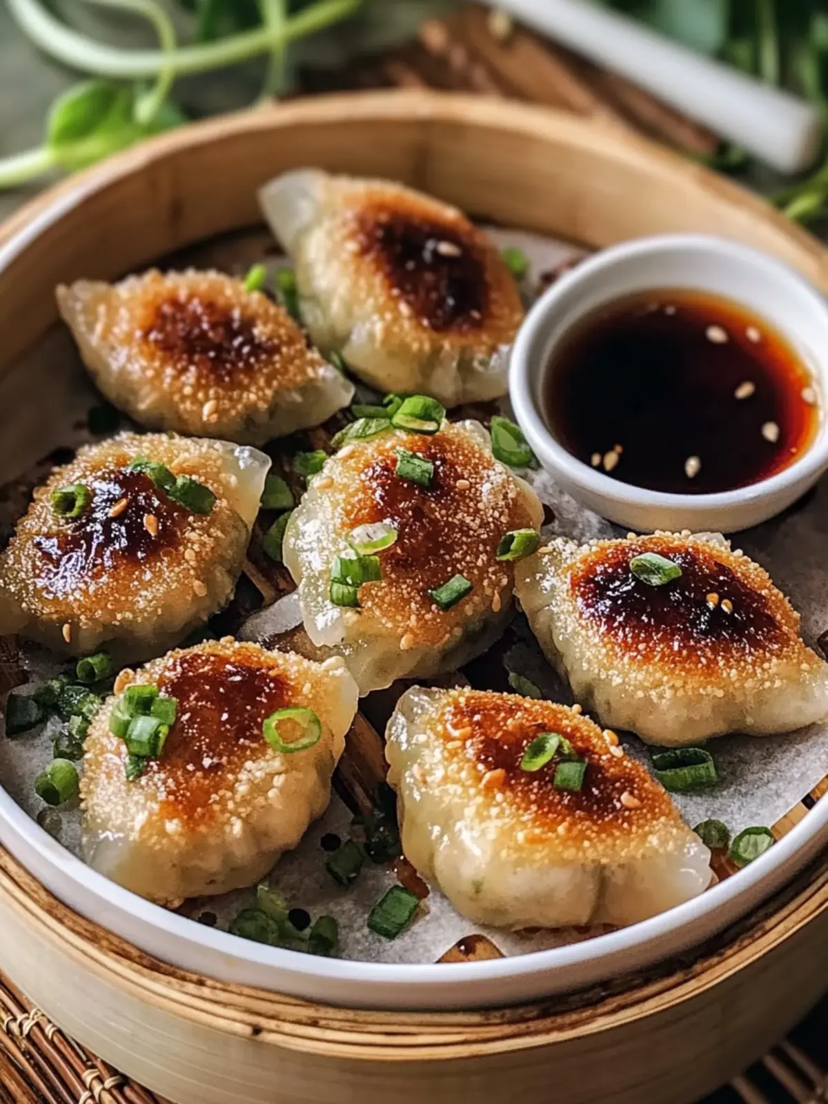 Knusprige gebackene asiatische Teigtaschen