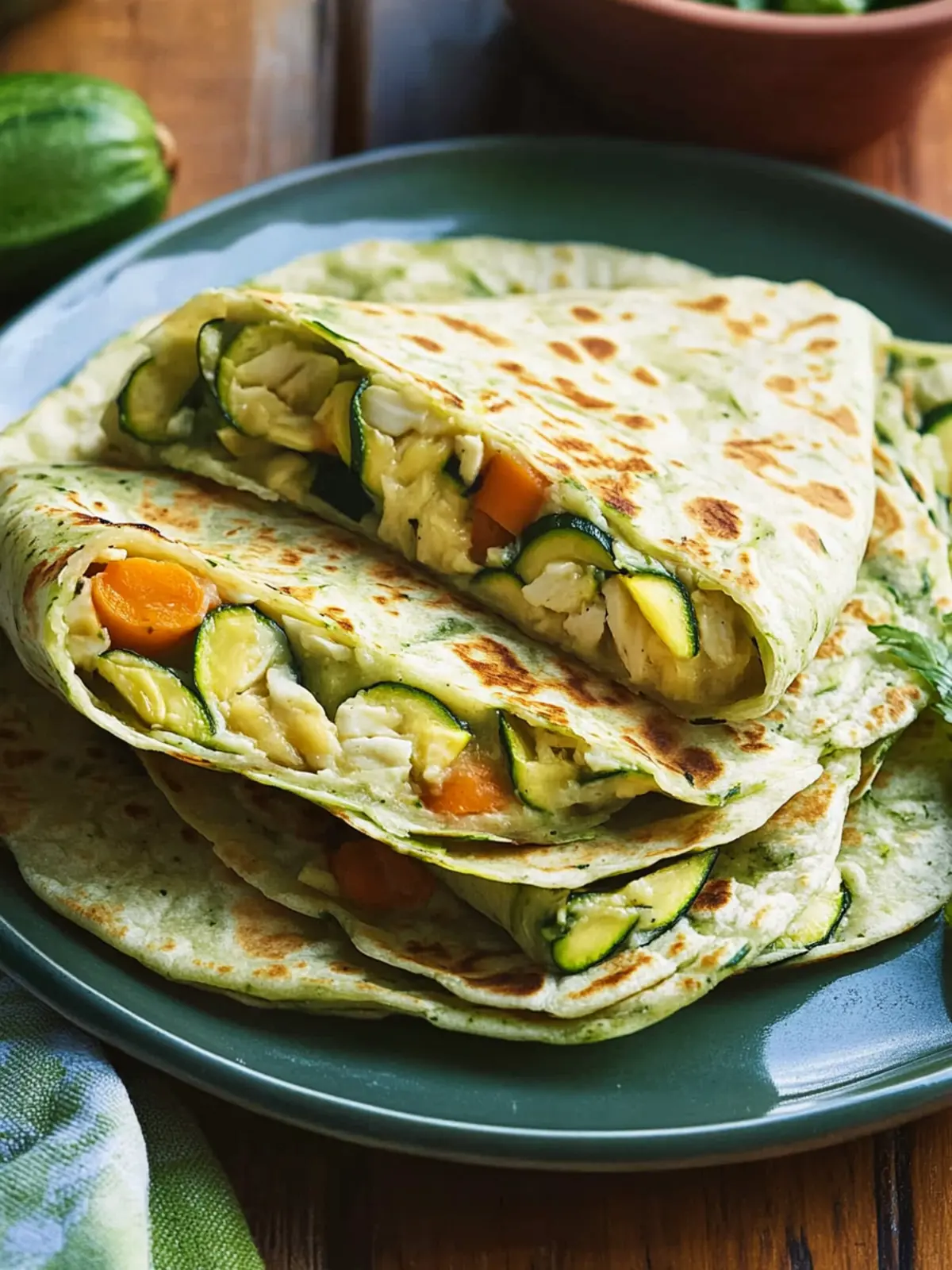 Zucchini Frühstück Tortillas