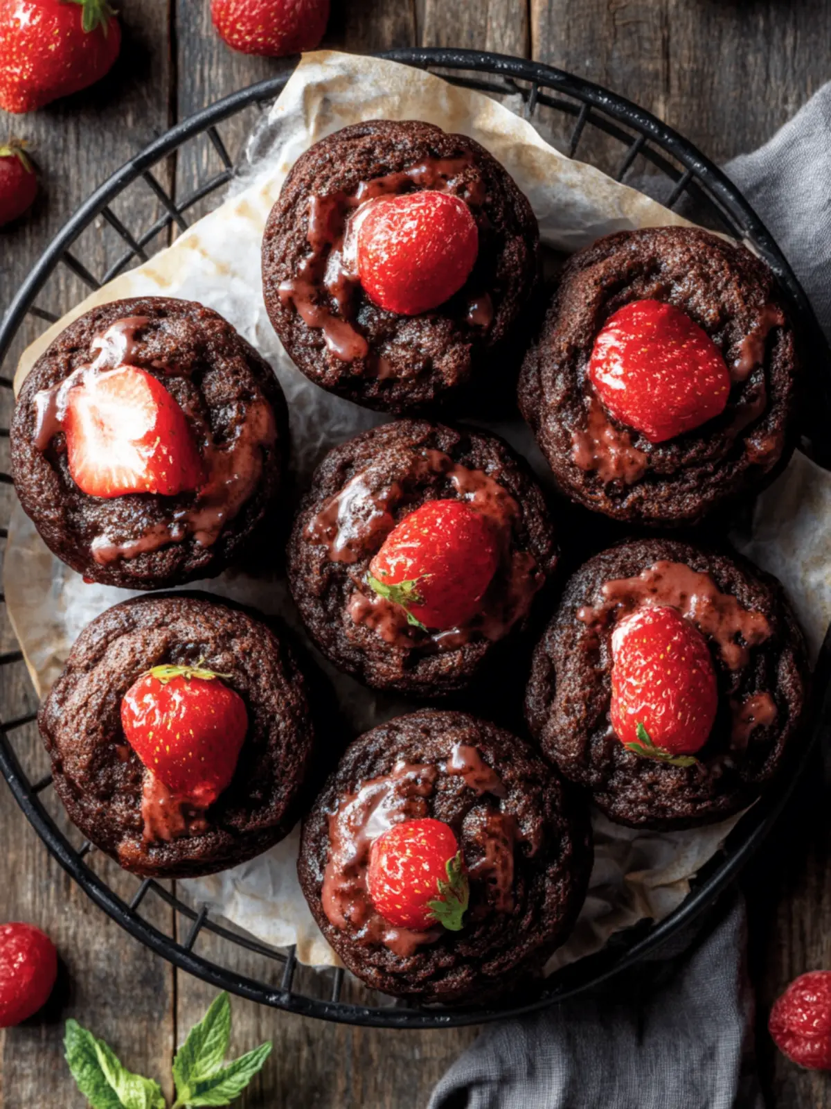 Schokoladen-Erdbeer-Muffins