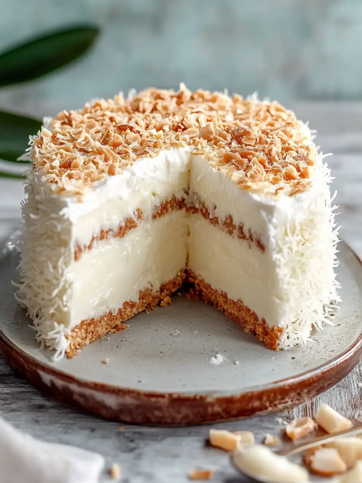 Unwiderstehlicher altmodischer Kokoskuchen