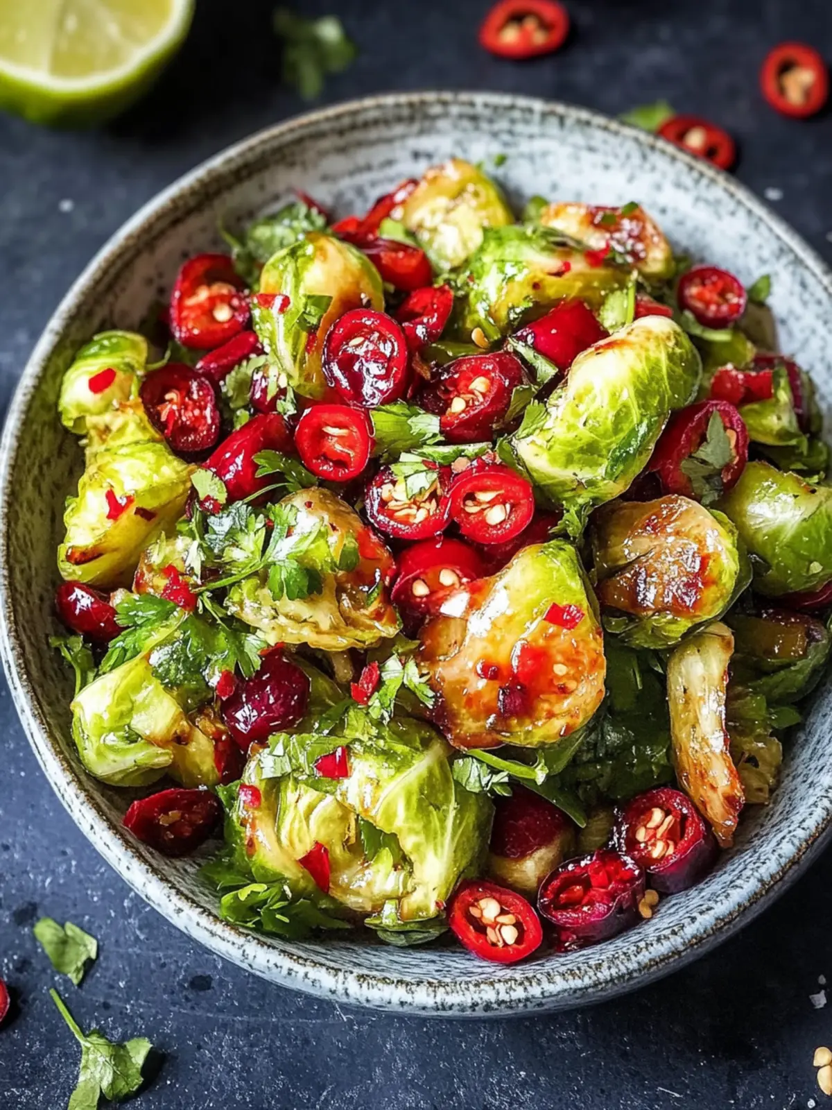 Süßscharf geröstete Rosenkohl