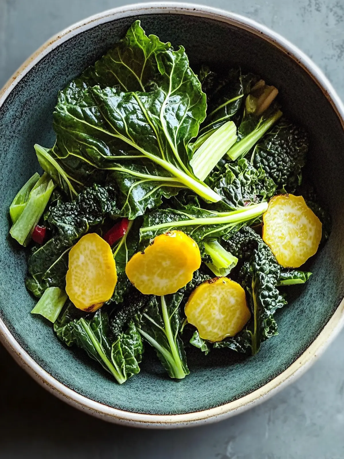 Südlicher Blattkohl Kartoffel Eintopf