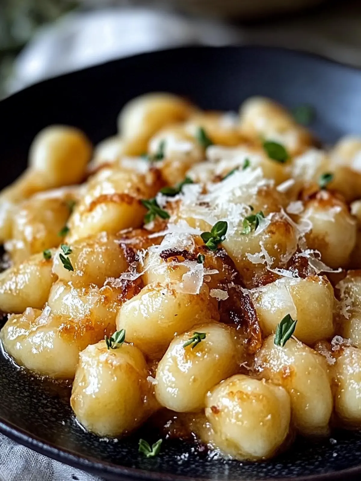Gnocchi mit karamellisierten Zwiebeln und Gruyère