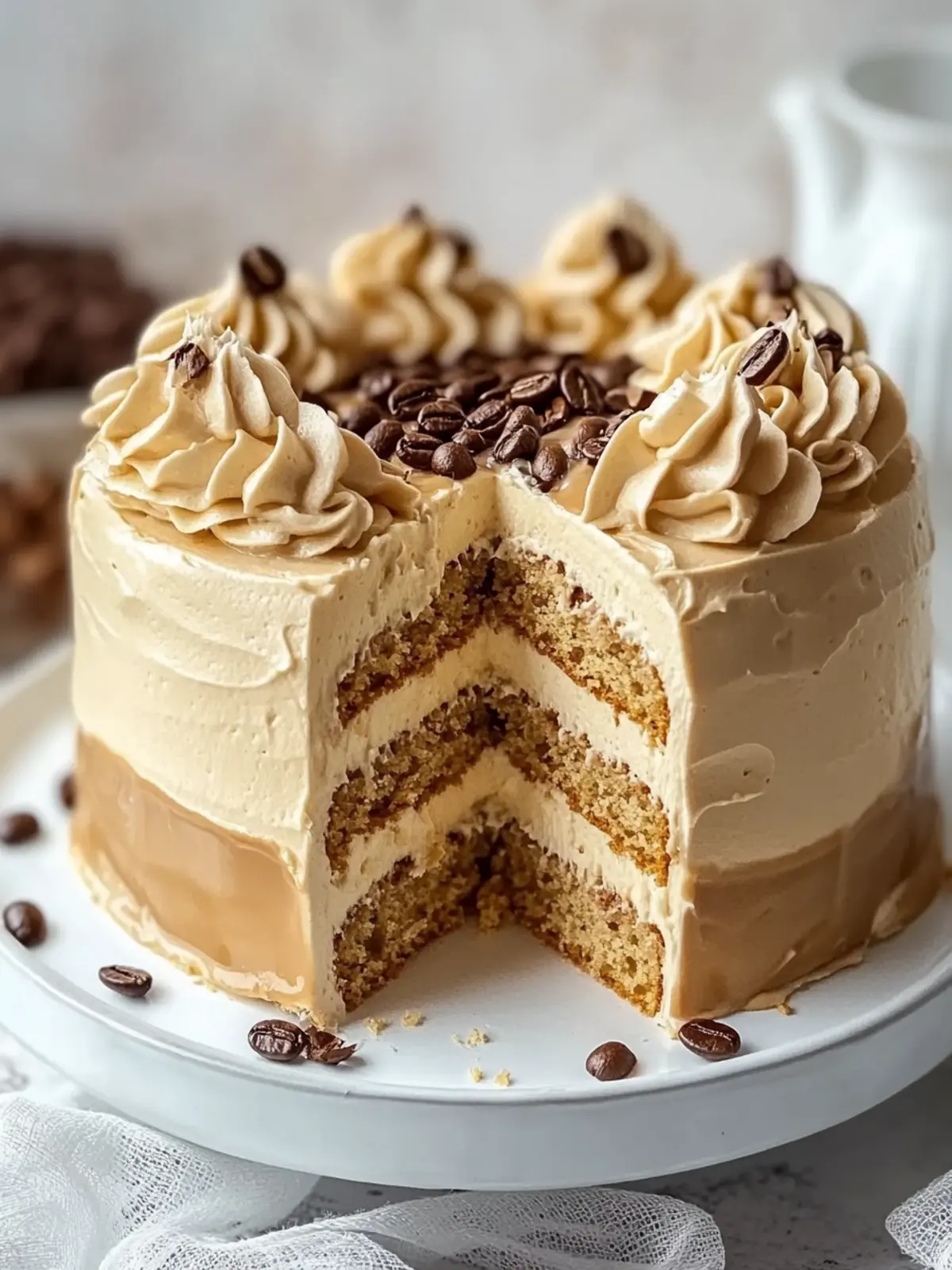 Unwiderstehlicher Karamellkaffee-Buttercreme-Kuchen