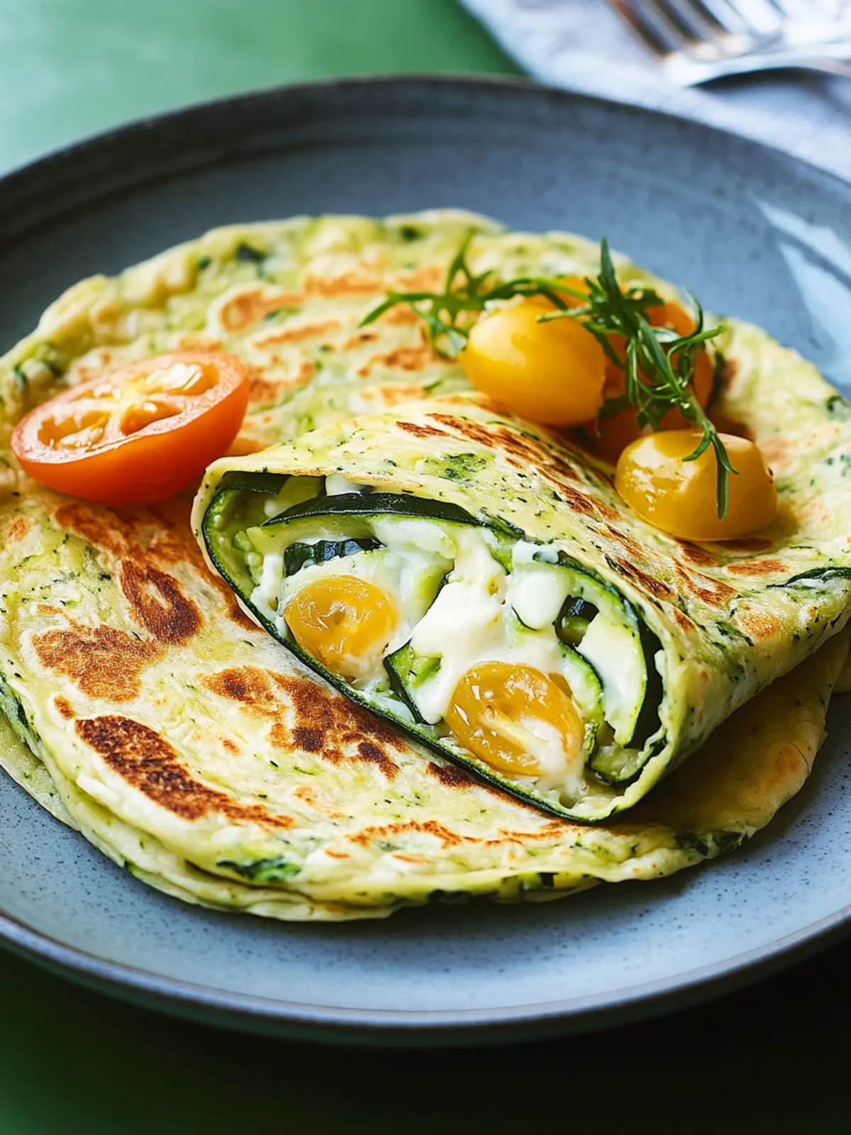 Zucchini Frühstück Tortillas