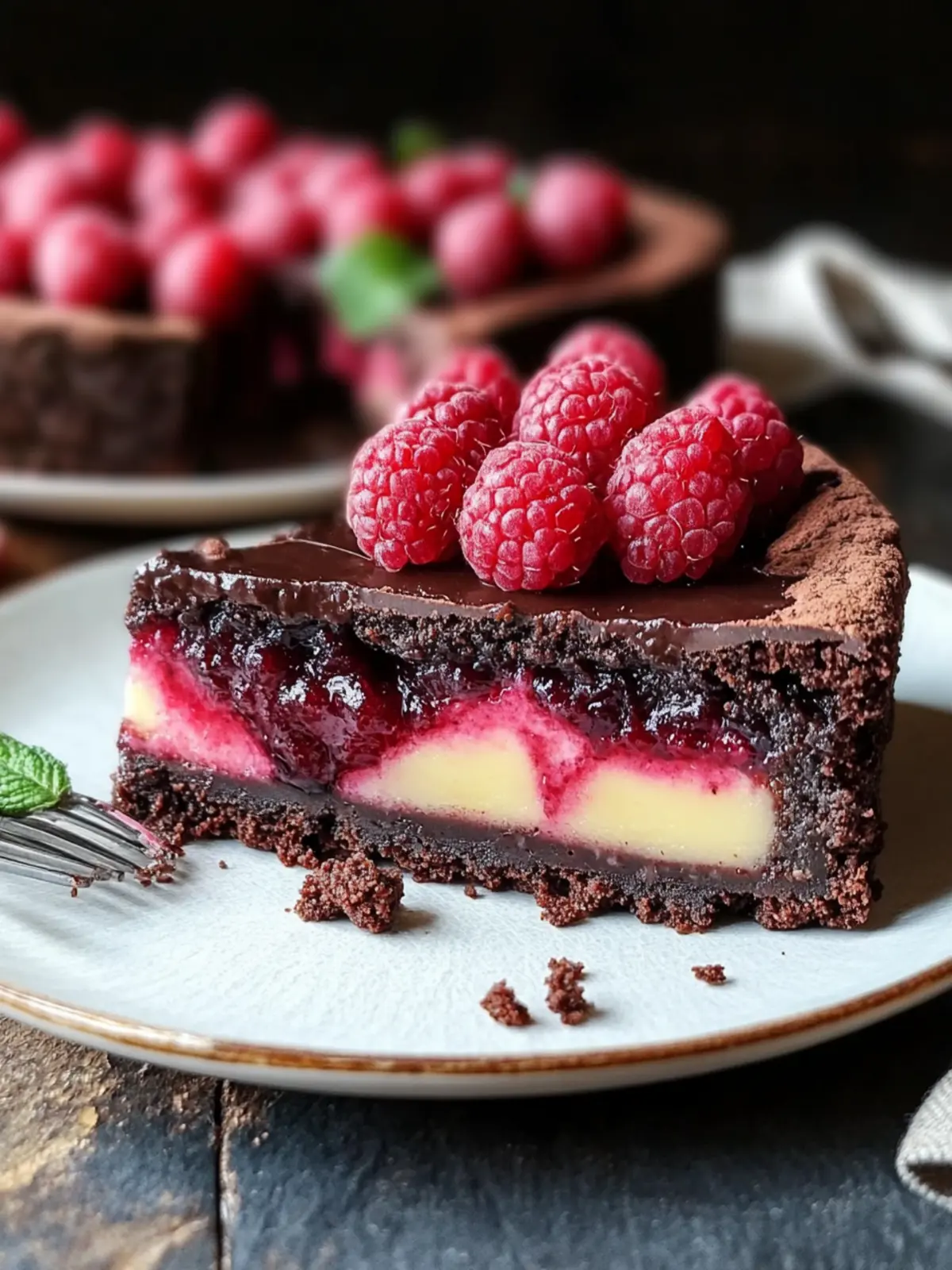 Himbeer-Brownie-Käsekuchen