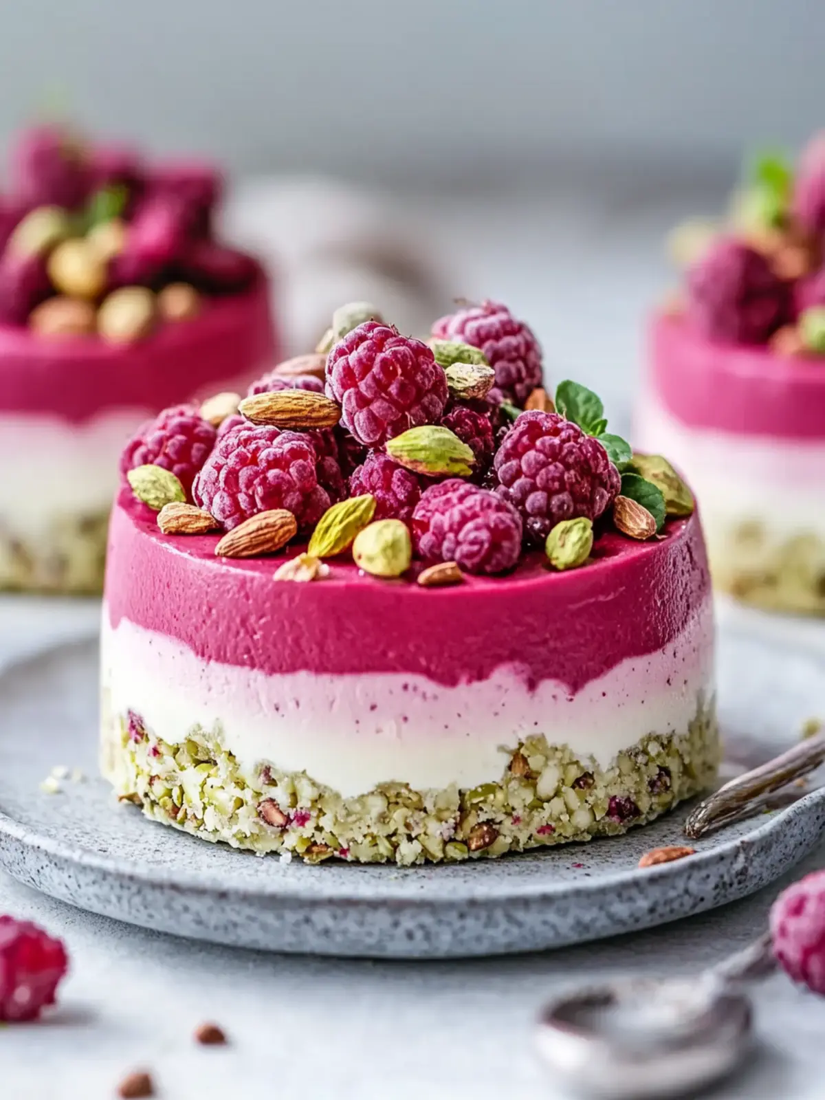 Himbeer-Pistazien-Mousse-Kuchen