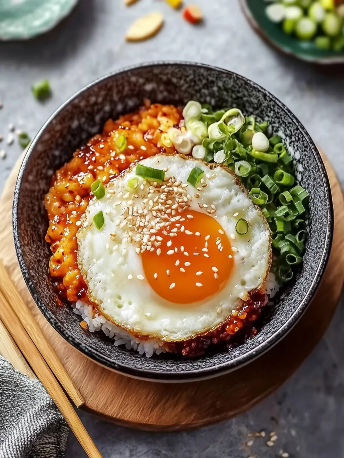 Der köstliche koreanische Eierreis