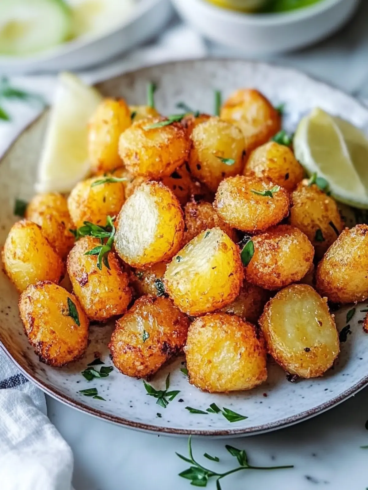 Zitronenkräuter geröstete Kartoffelnuggets