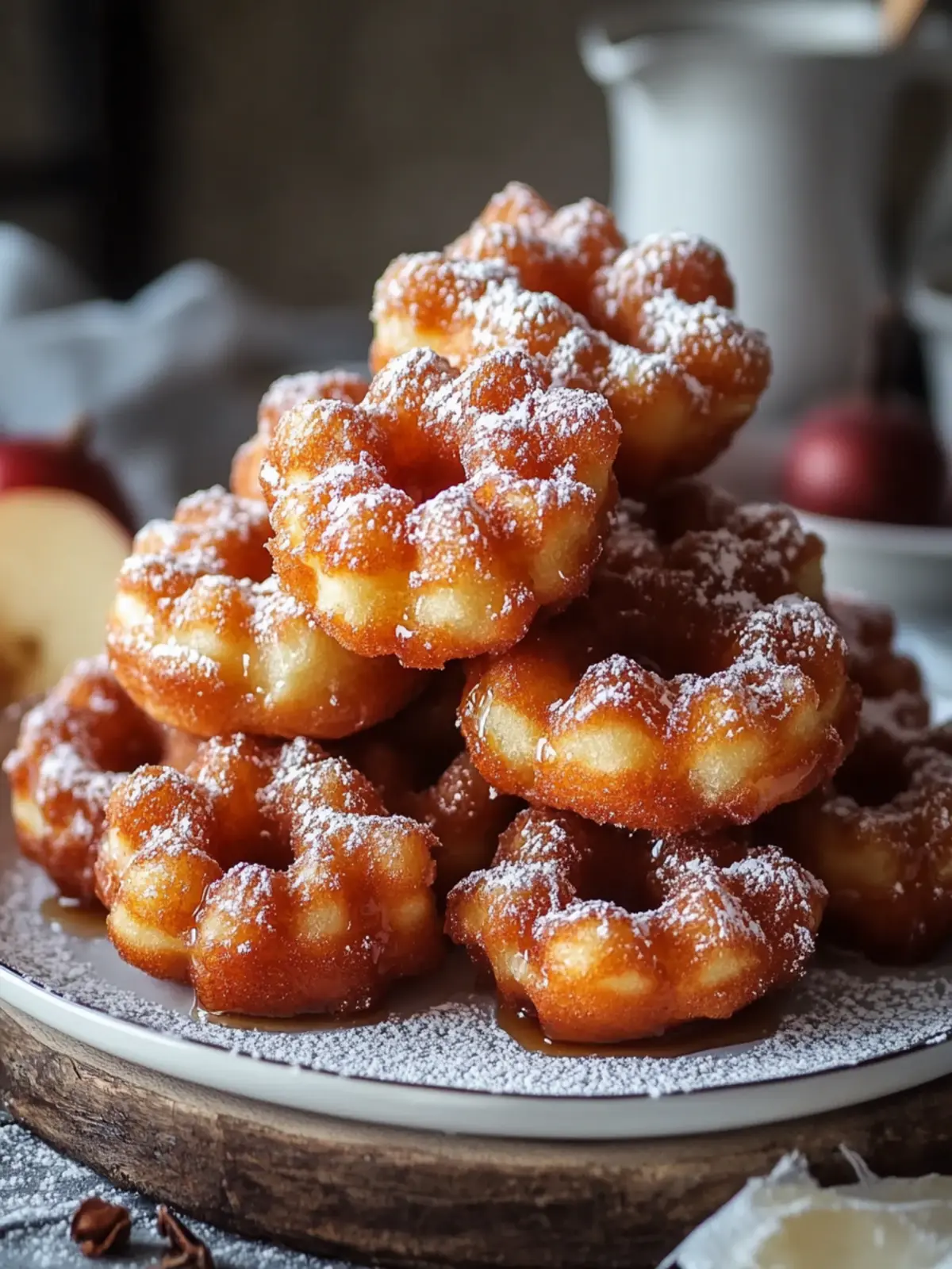 Mini Apfelküchlein Waffel Donuts