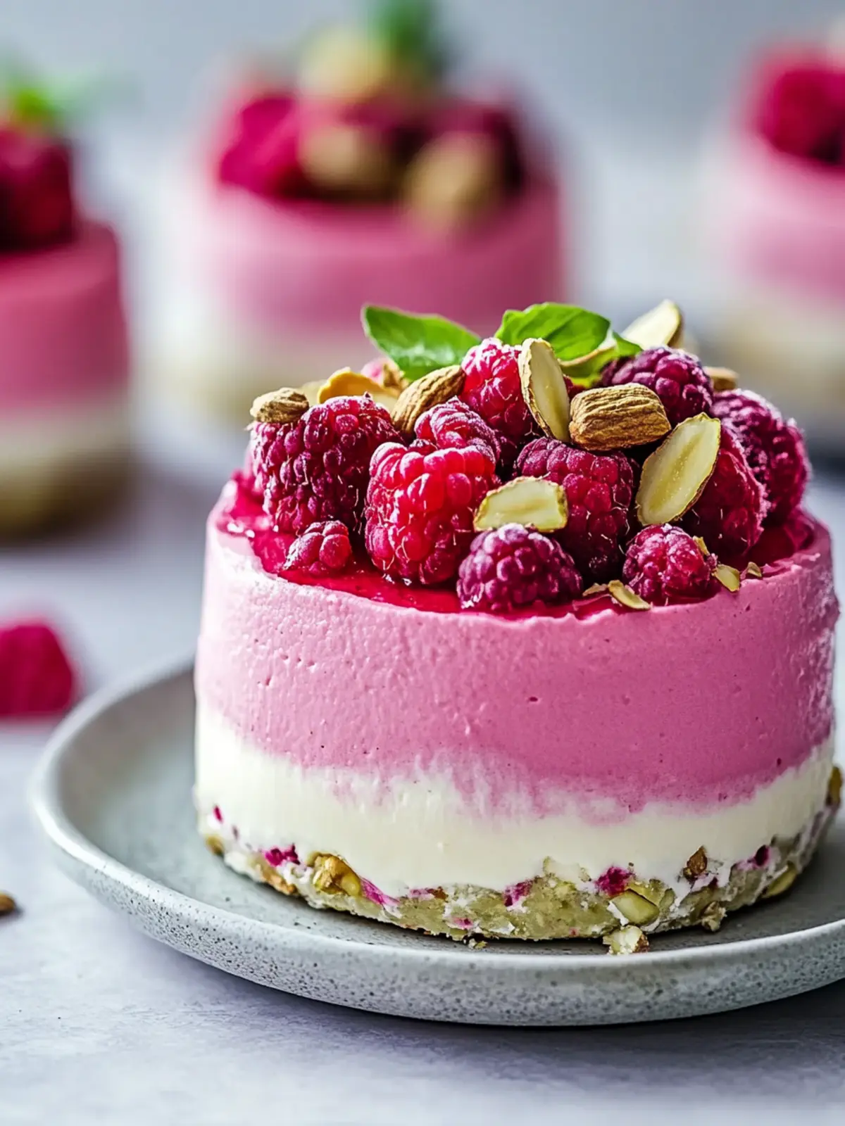 Himbeer-Pistazien-Mousse-Kuchen