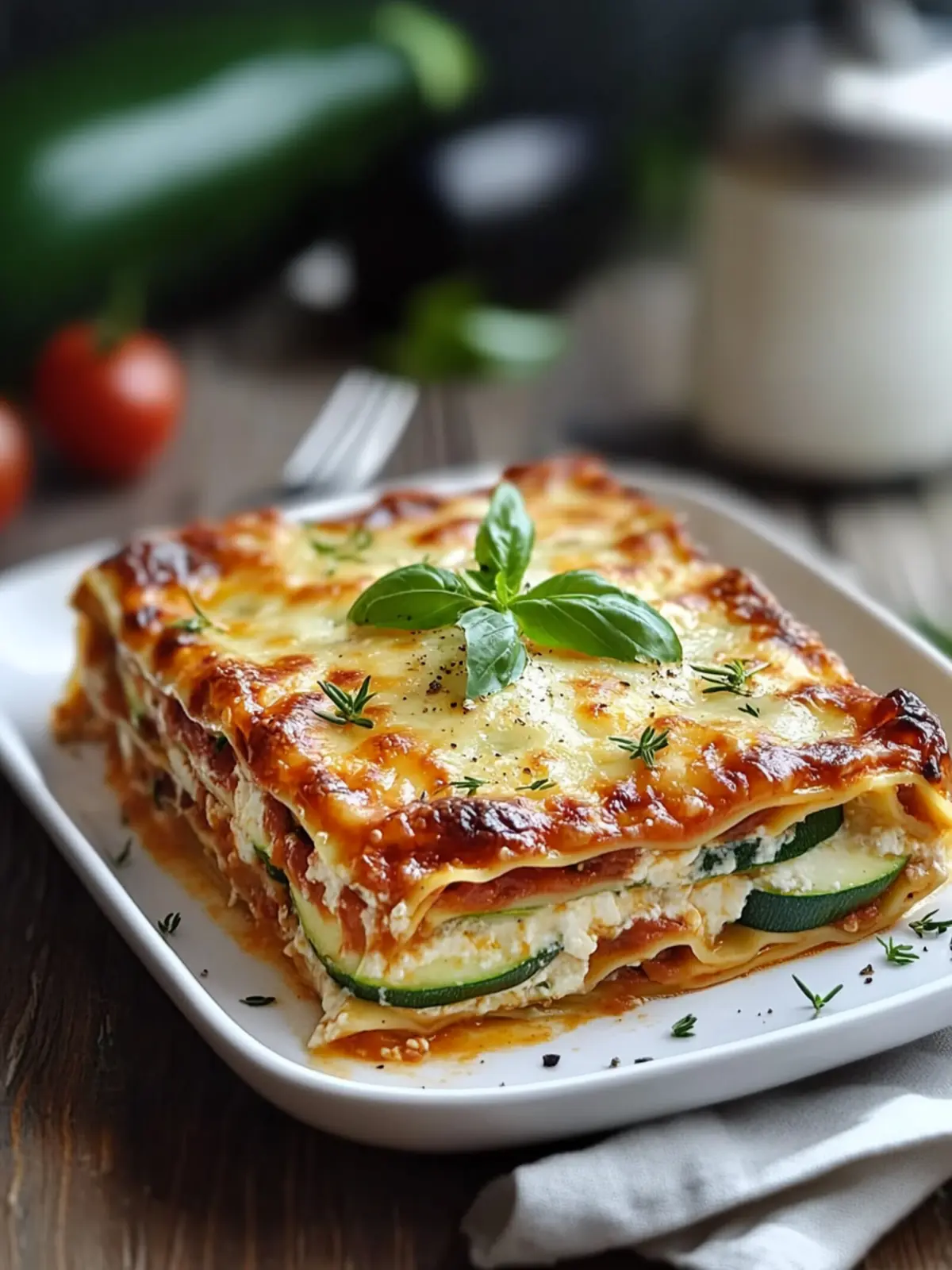 Keto Lasagne mit Zucchini