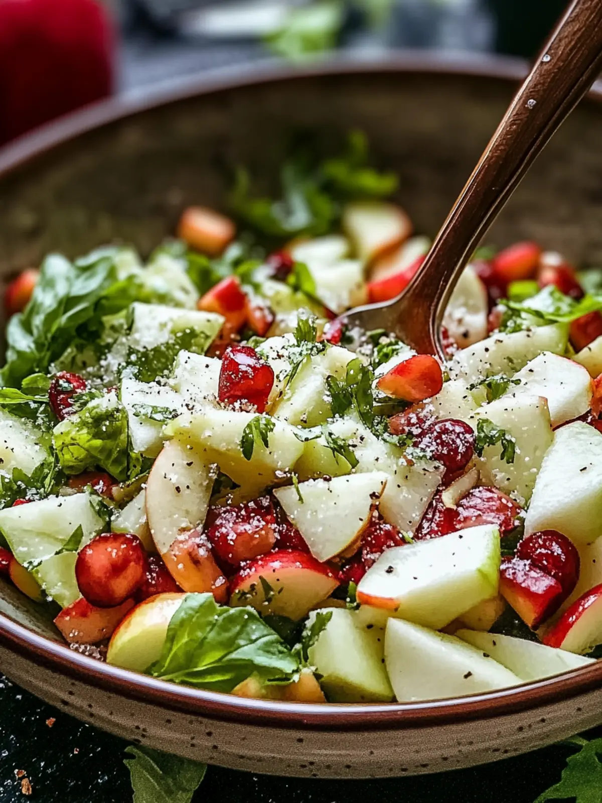 Erfrischender Apfel- und Selleriesalat für den Frühling