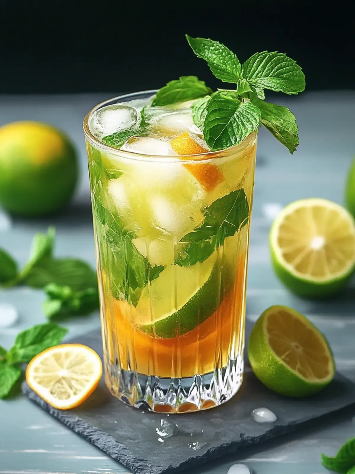 Aprikosen-Limetten-Mojito Cocktails Mojito