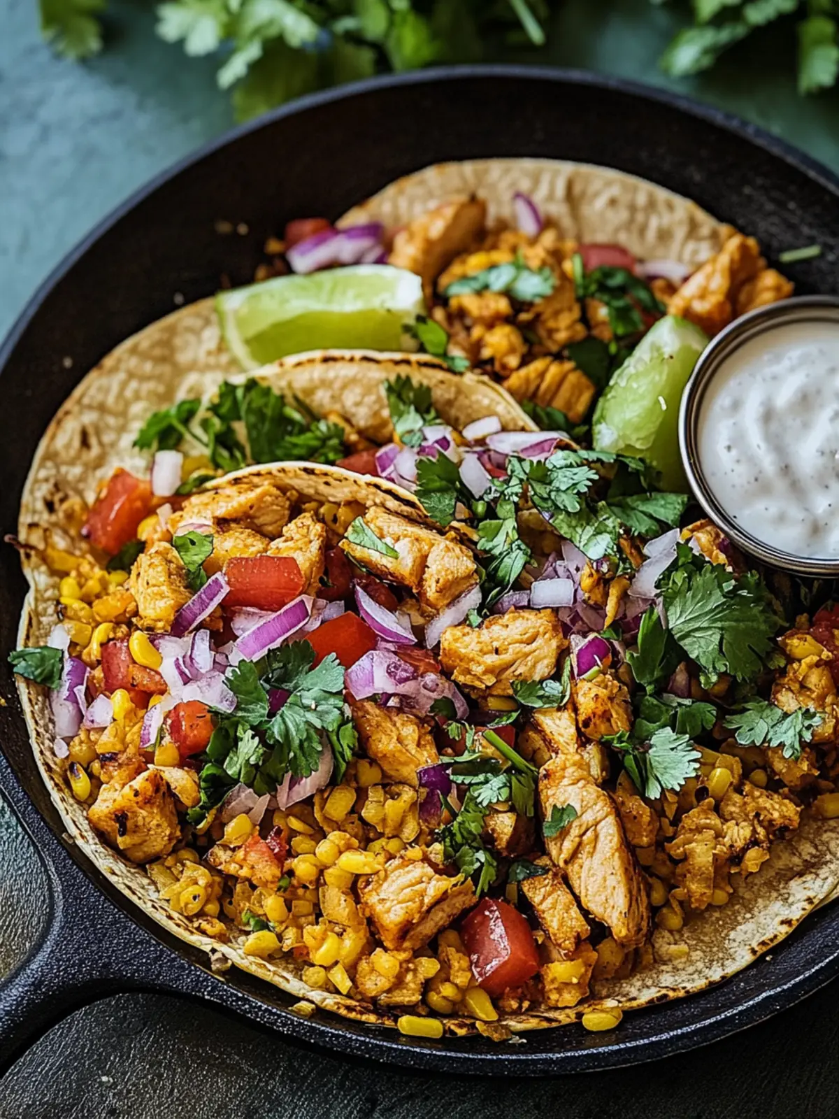 Taco Pfanne mit Hähnchen und Reis