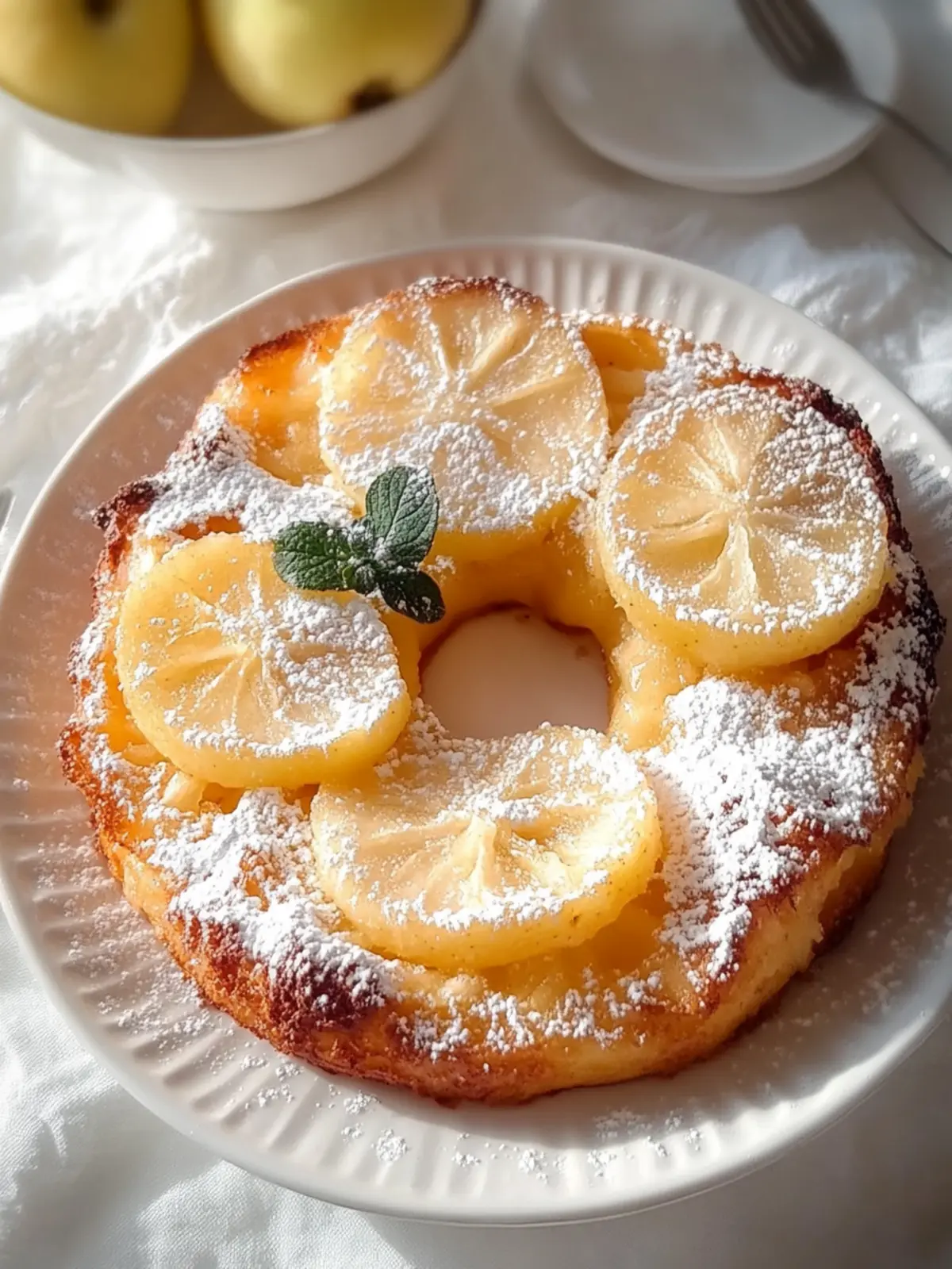 Schnelle gebackene Apfelringe