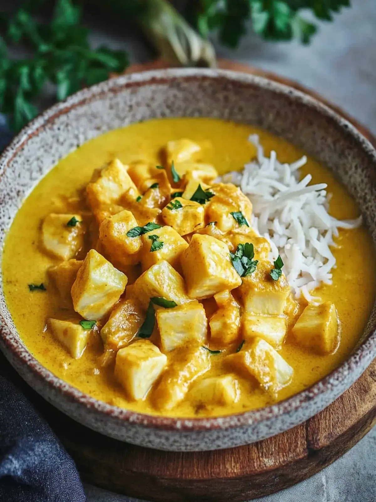 Leichte Hähnchen- und Ananask curry