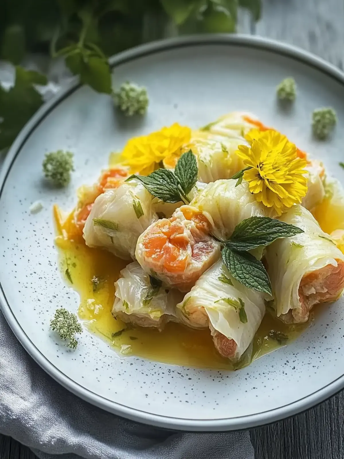 Wirsingkohlrouladen mit Hackfleischfüllung