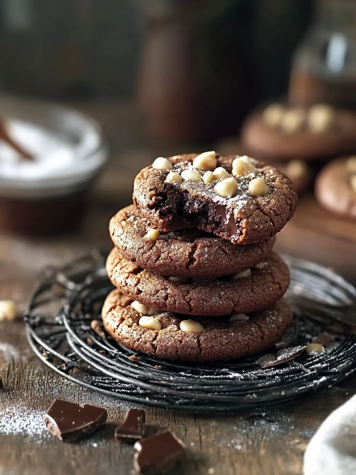 Große Schokoladenkekse mit Pekannüssen