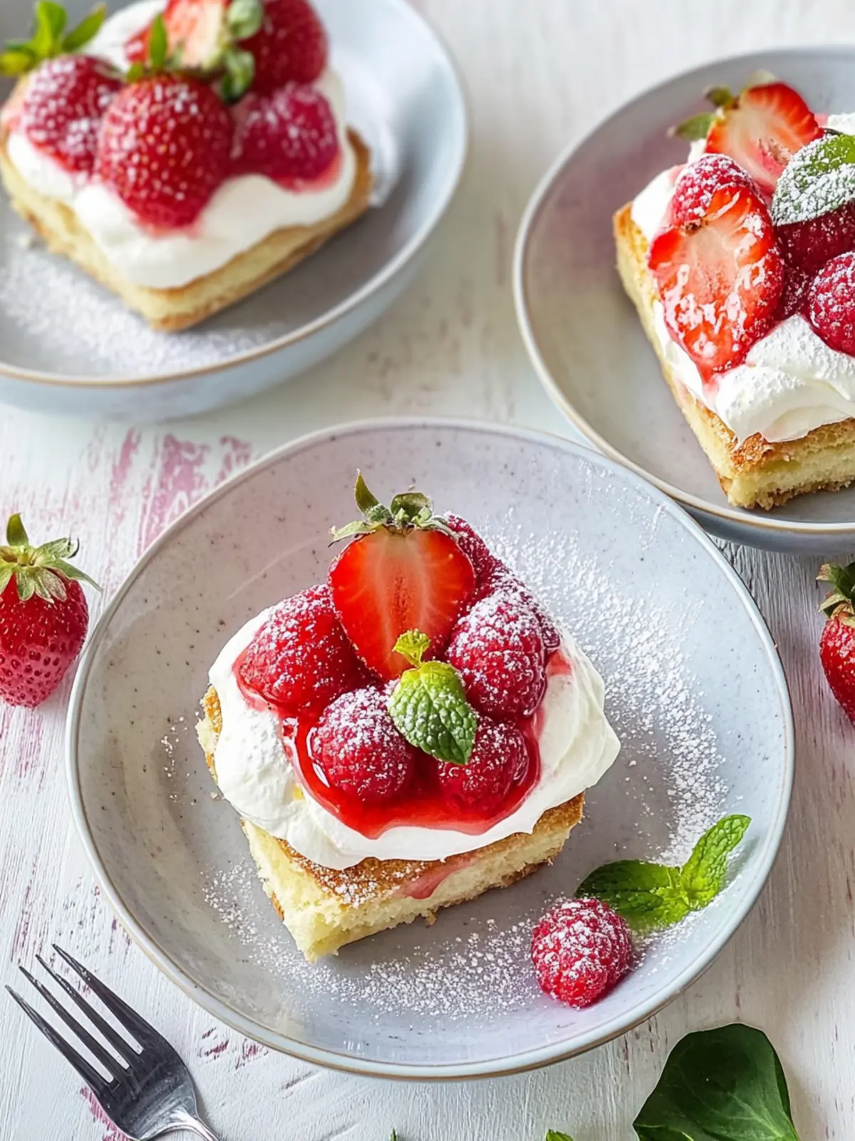 Blätterteigherzen mit Vanillecreme und Erdbeeren