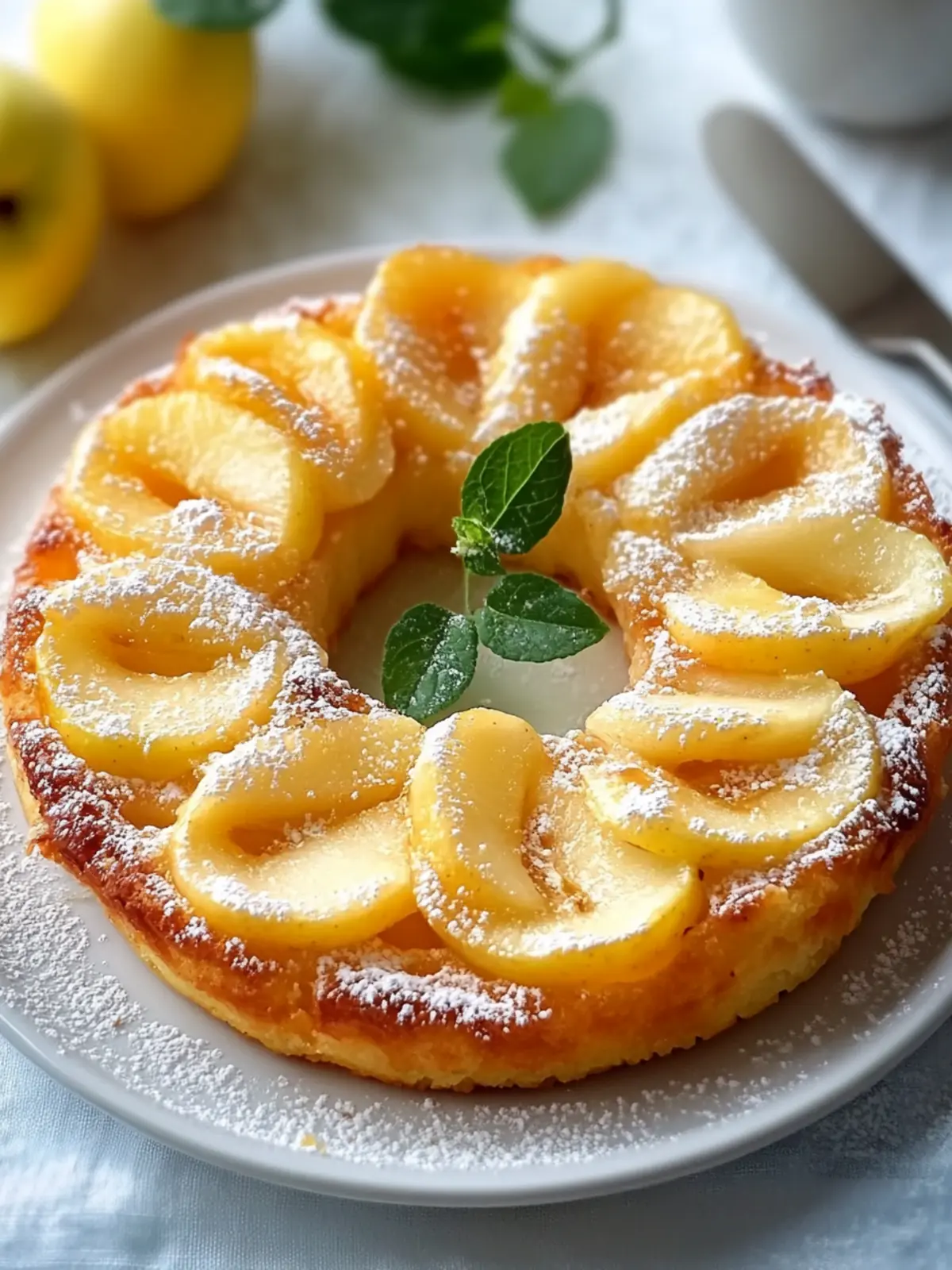 Schnelle gebackene Apfelringe