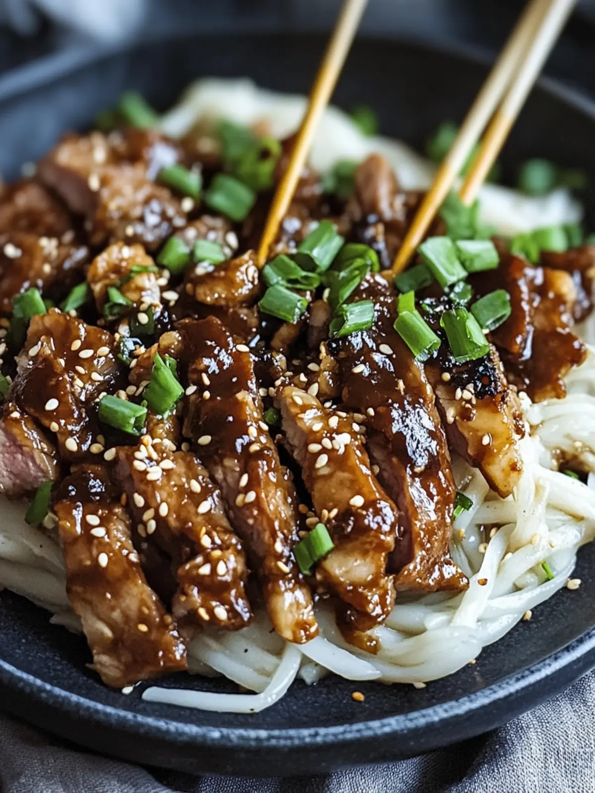 Klebriges Hoisin-Rindfleisch