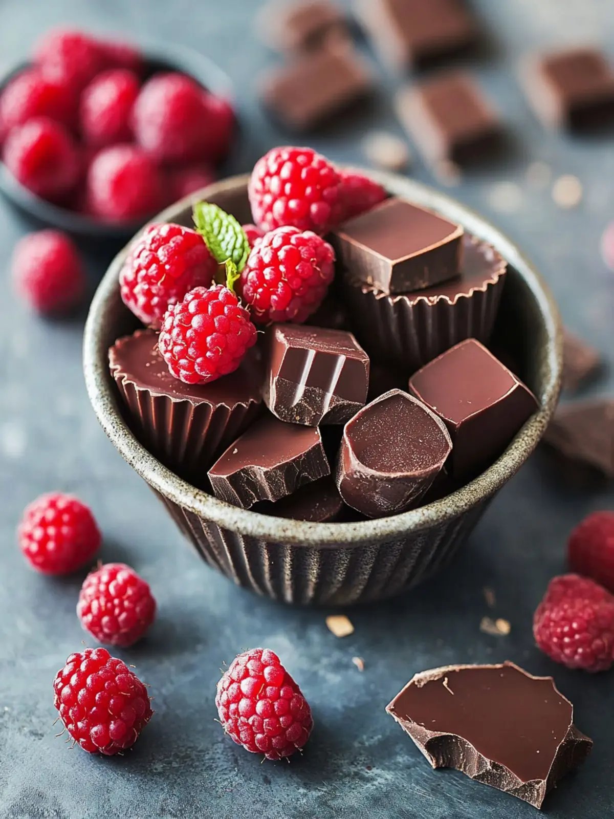 Schokoladen-Himbeer-Tassen