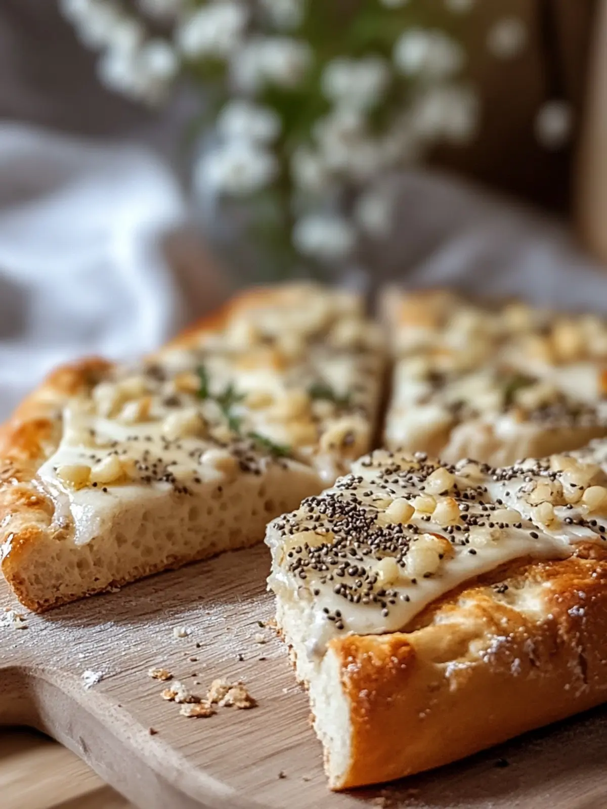 Haferbrei und Joghurt Fladenbrot
