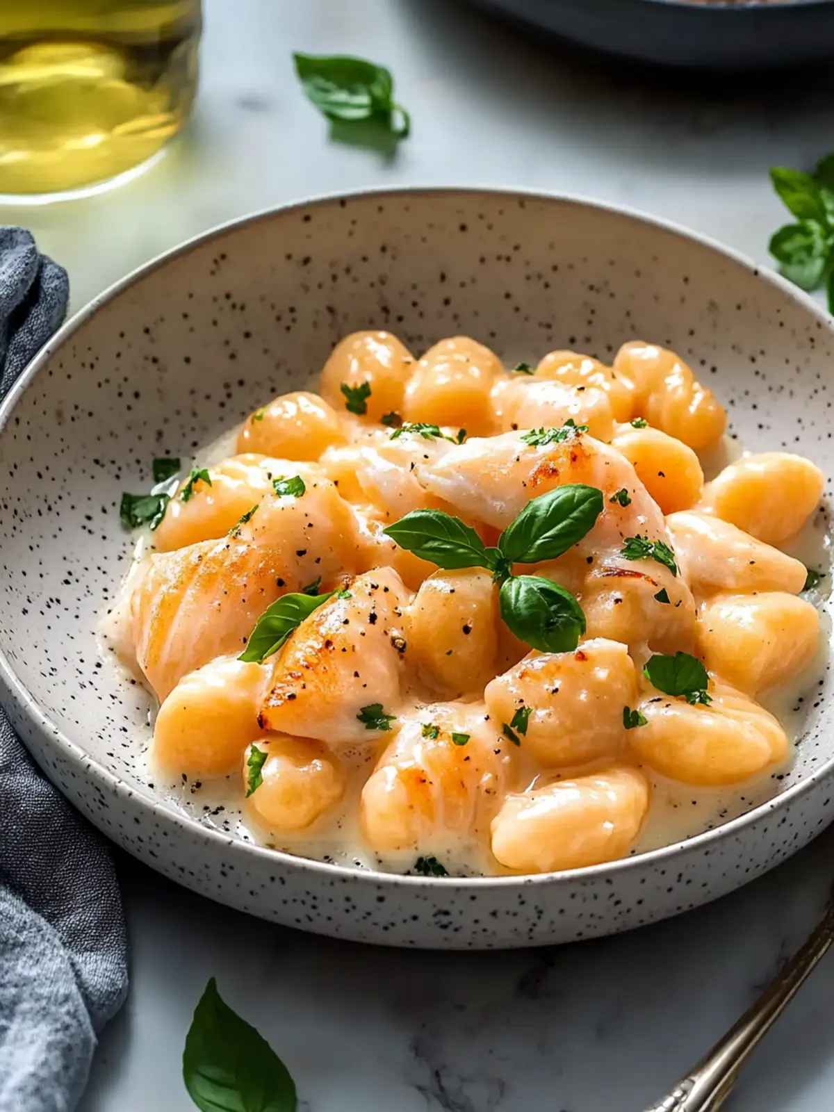 Saftiger geräucherter Lachs Gnocchi