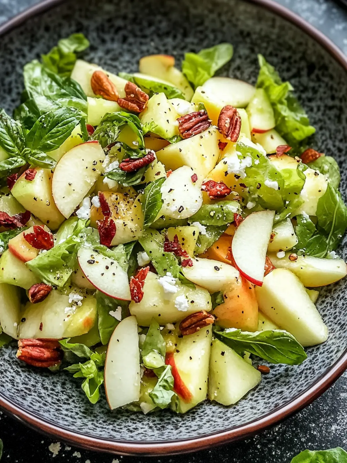 Erfrischender Apfel- und Selleriesalat für den Frühling