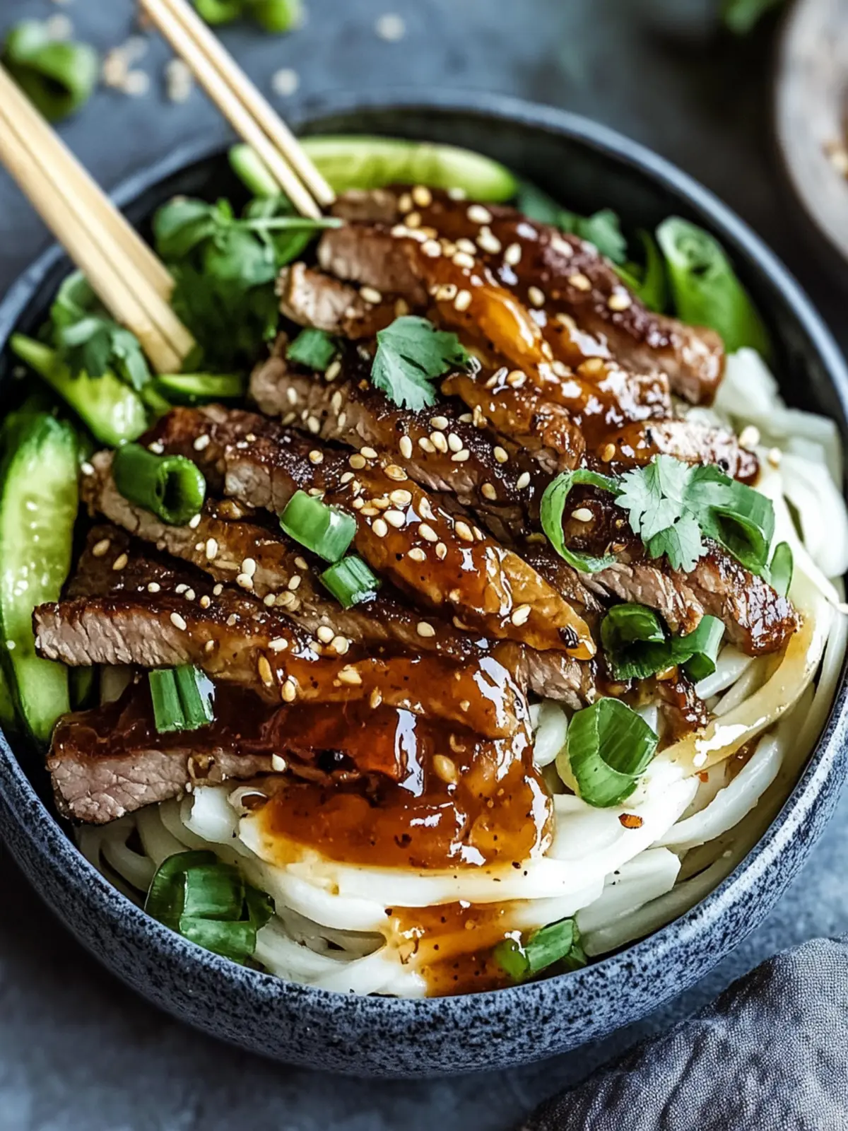 Klebriges Hoisin-Rindfleisch