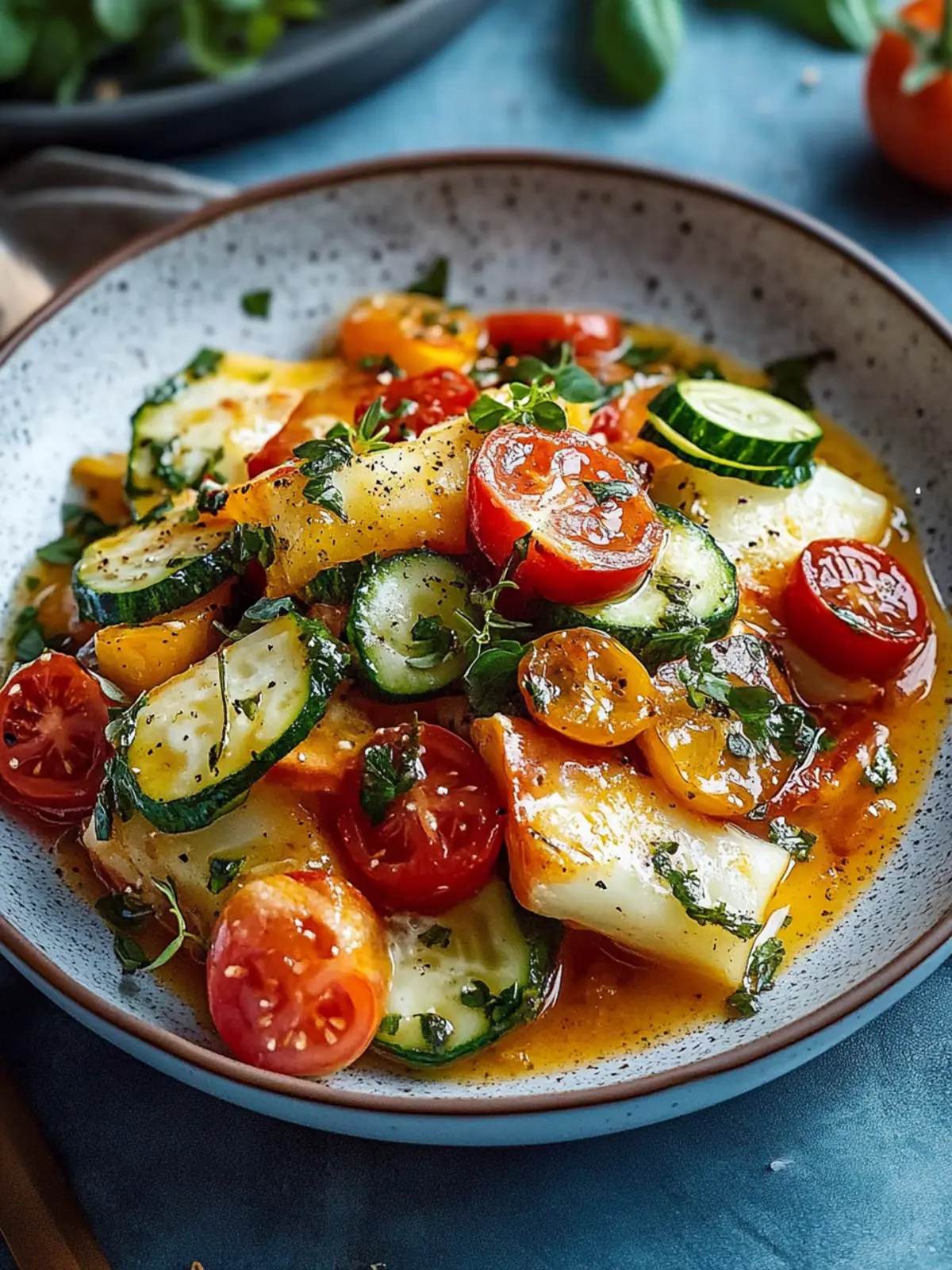 Bunte geröstete Gemüse treffen auf cremige Soße