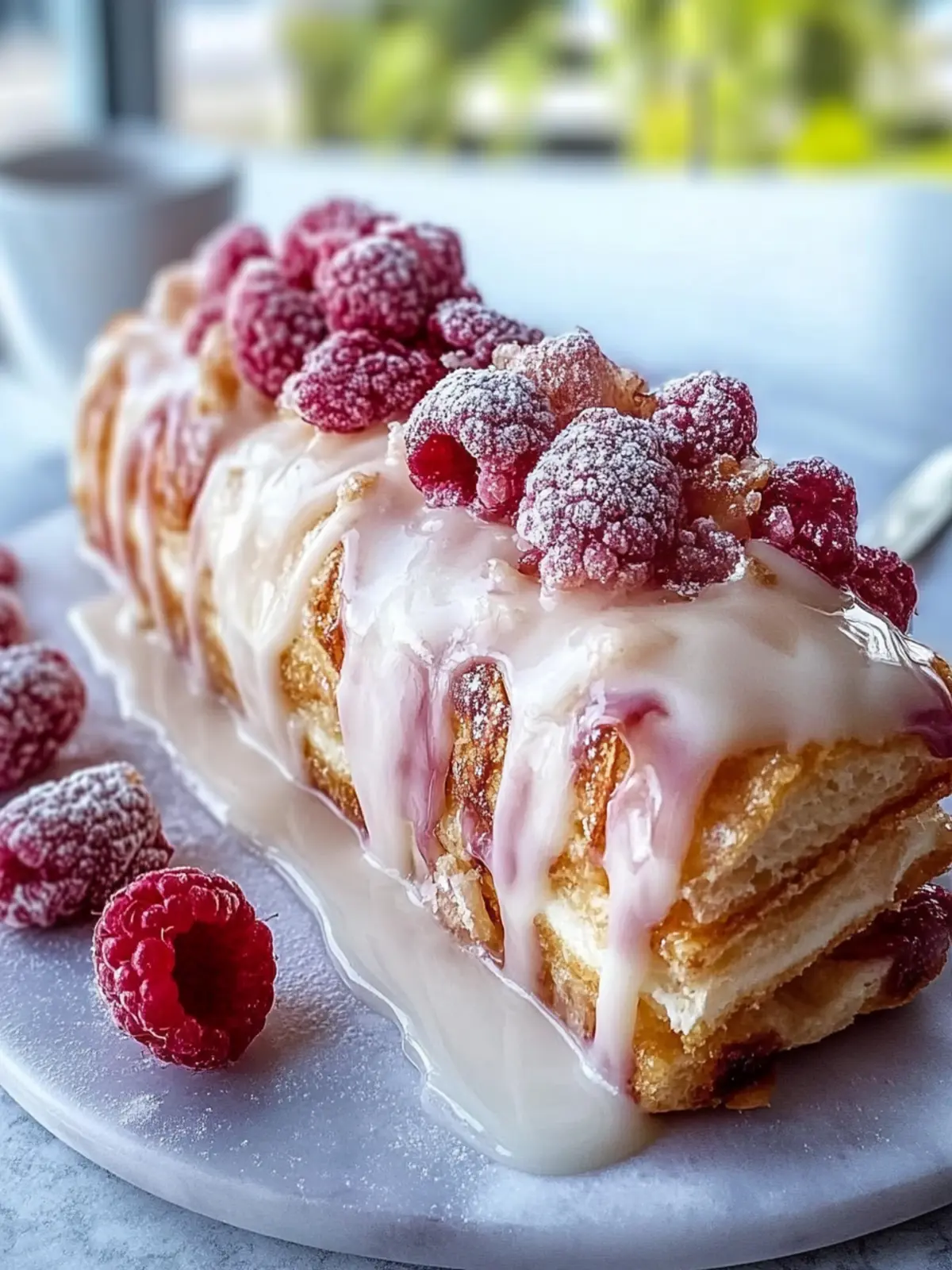 Süßes Gebäck mit Vanilleglasur