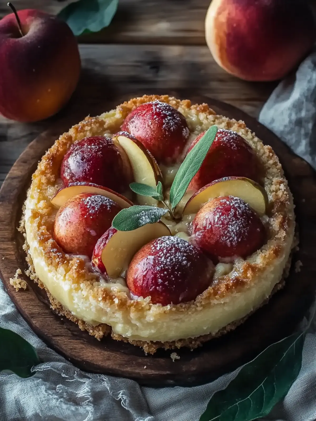 Käsekuchen gefüllte gebackene Äpfel