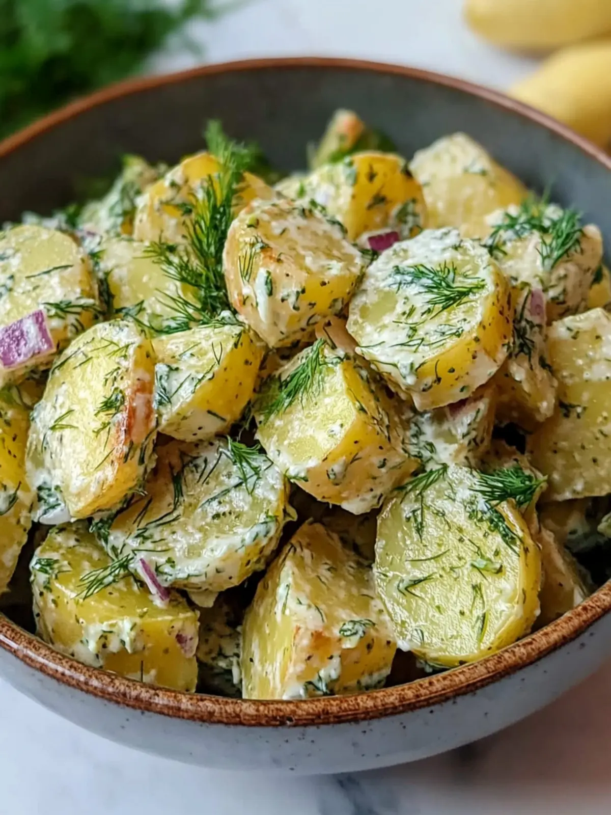 Veganer Dill Kartoffelsalat
