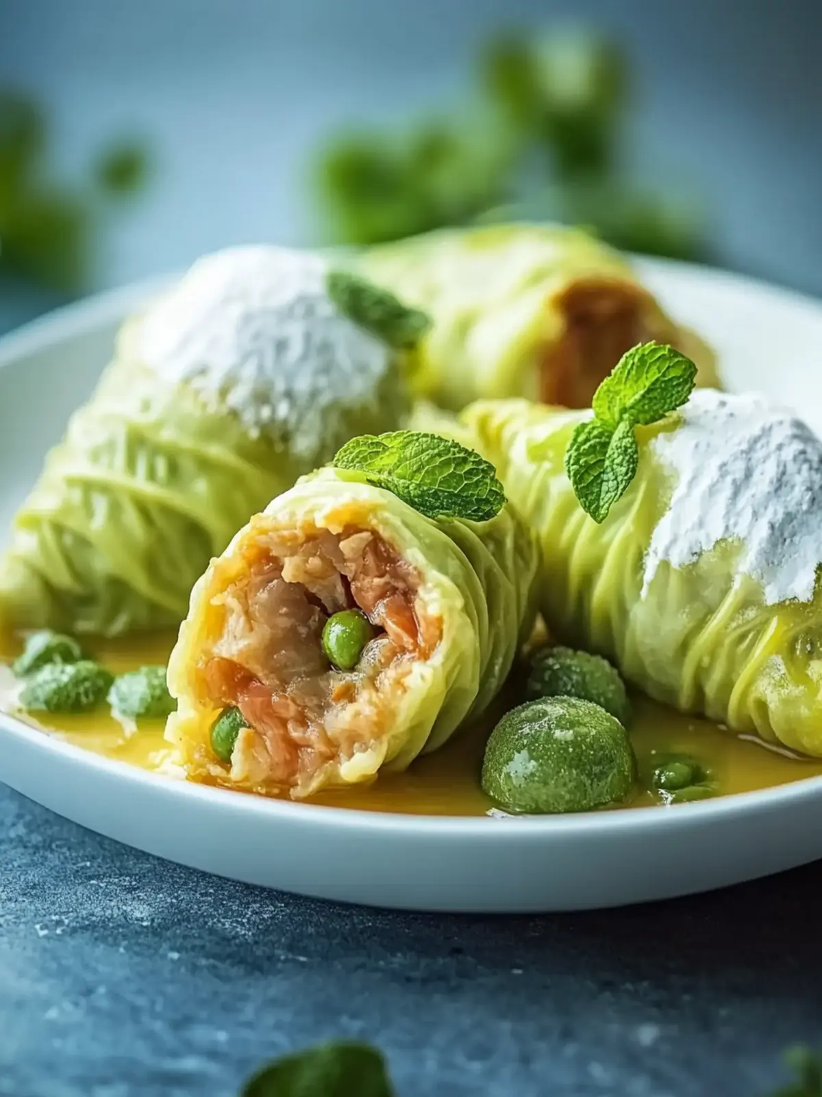 Wirsingkohlrouladen mit Hackfleischfüllung