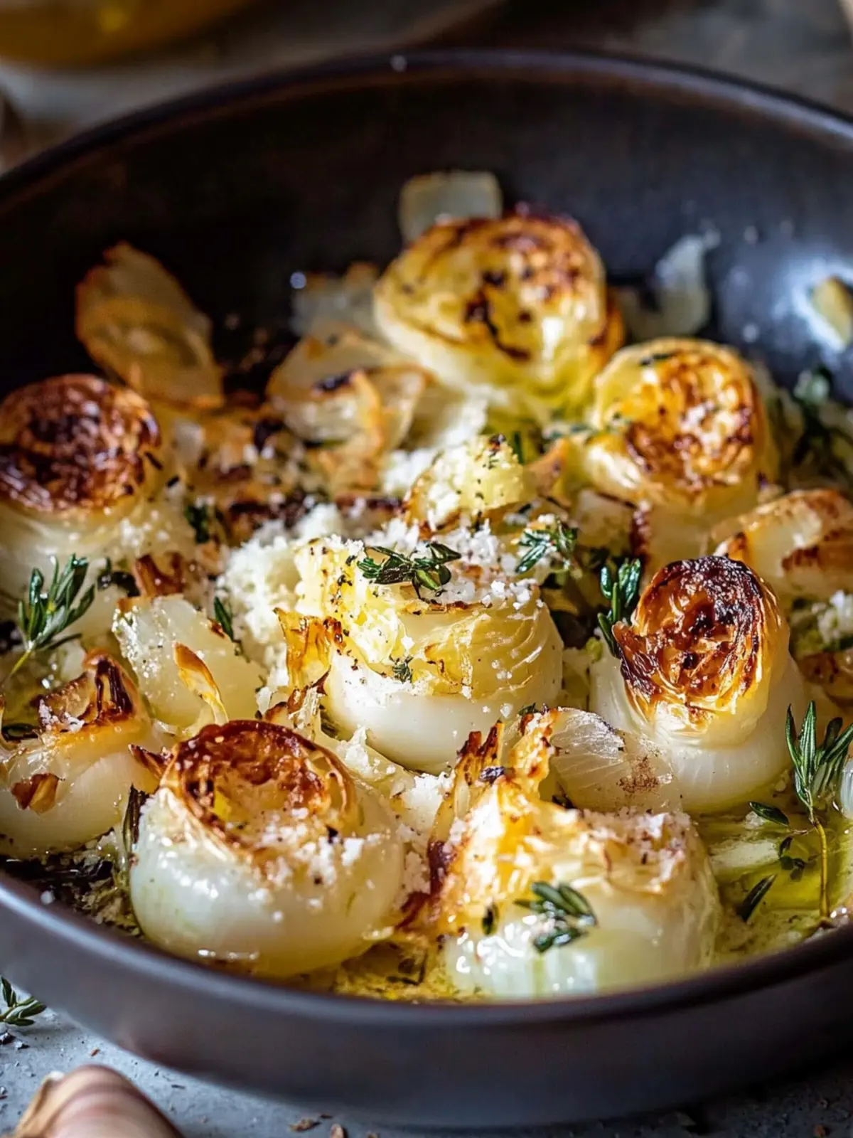 Geröstete Rosenkohl mit Zitrone, Knoblauch und Parmesan