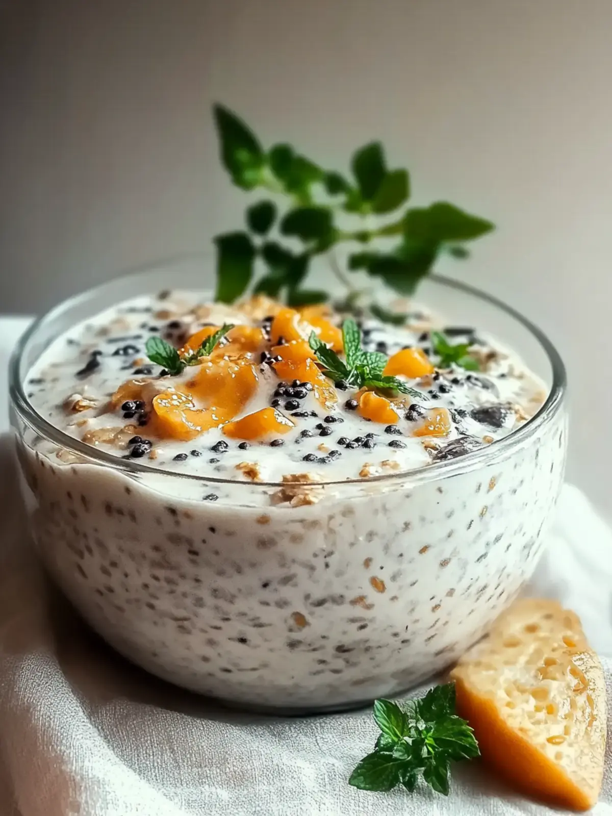 Übernacht Haferflocken für ein gesundes Frühstück