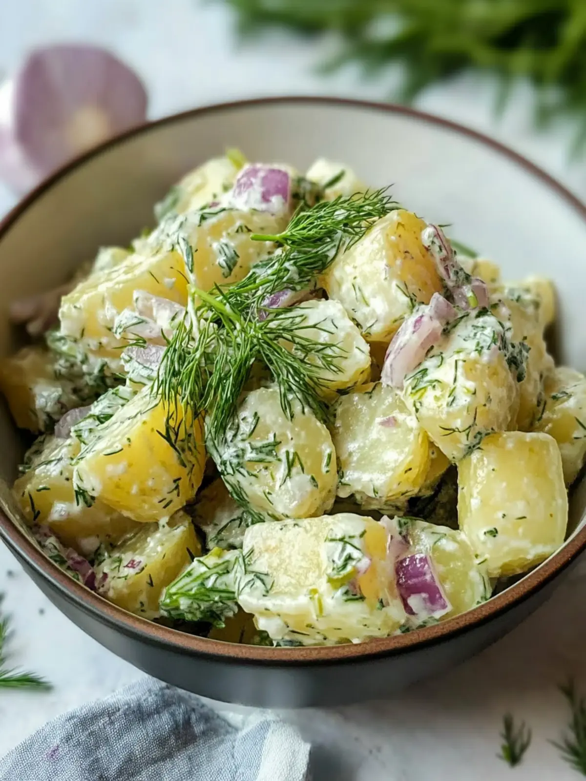 Veganer Dill Kartoffelsalat