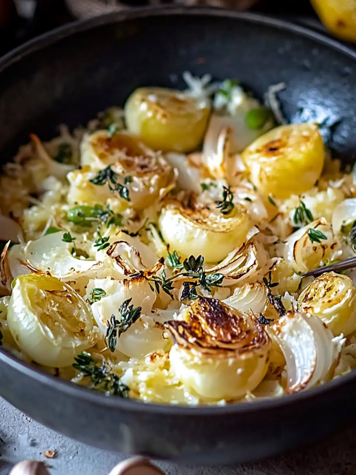 Geröstete Rosenkohl mit Zitrone, Knoblauch und Parmesan