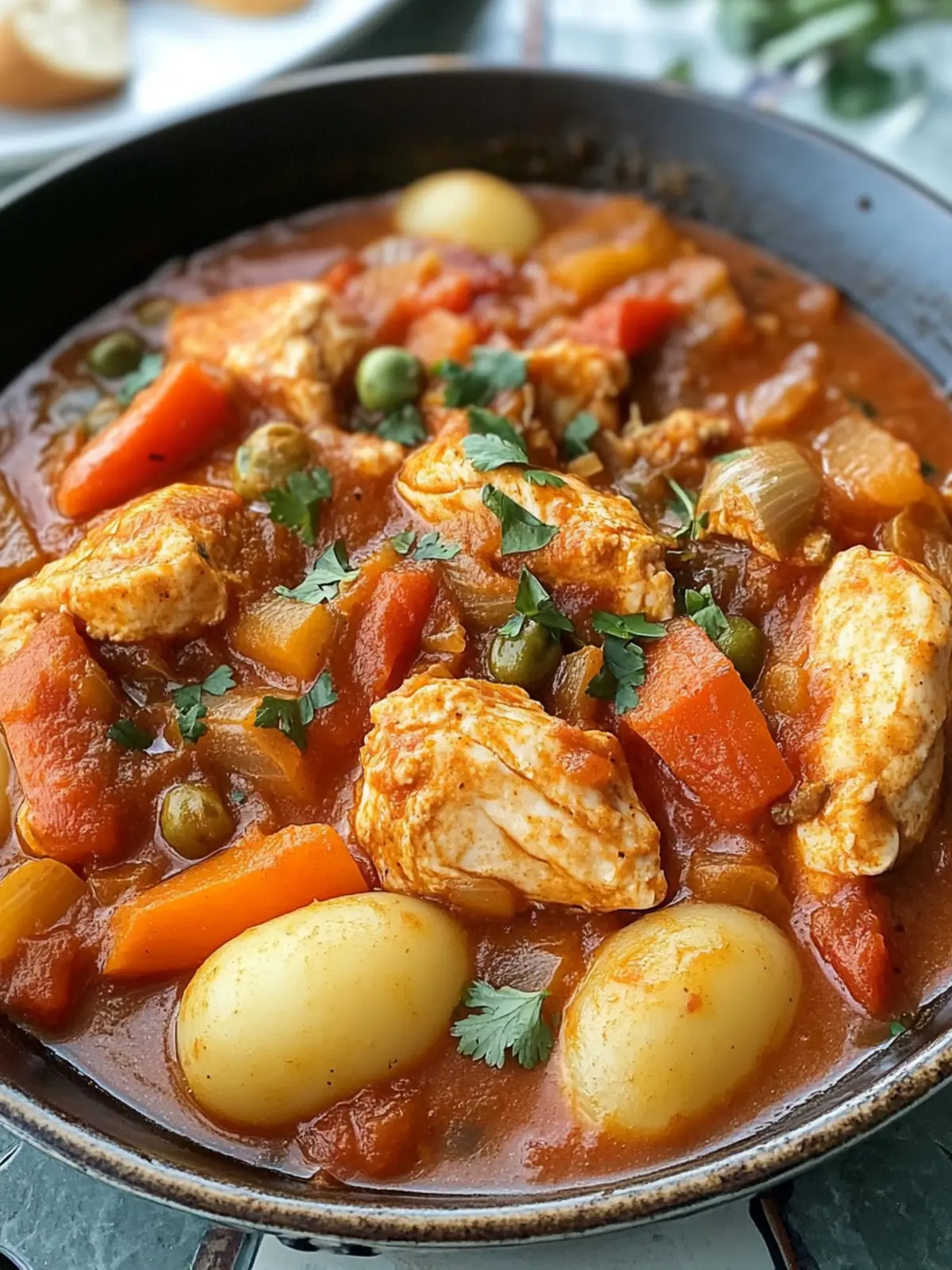 Eintopf Hähnchen Afritada