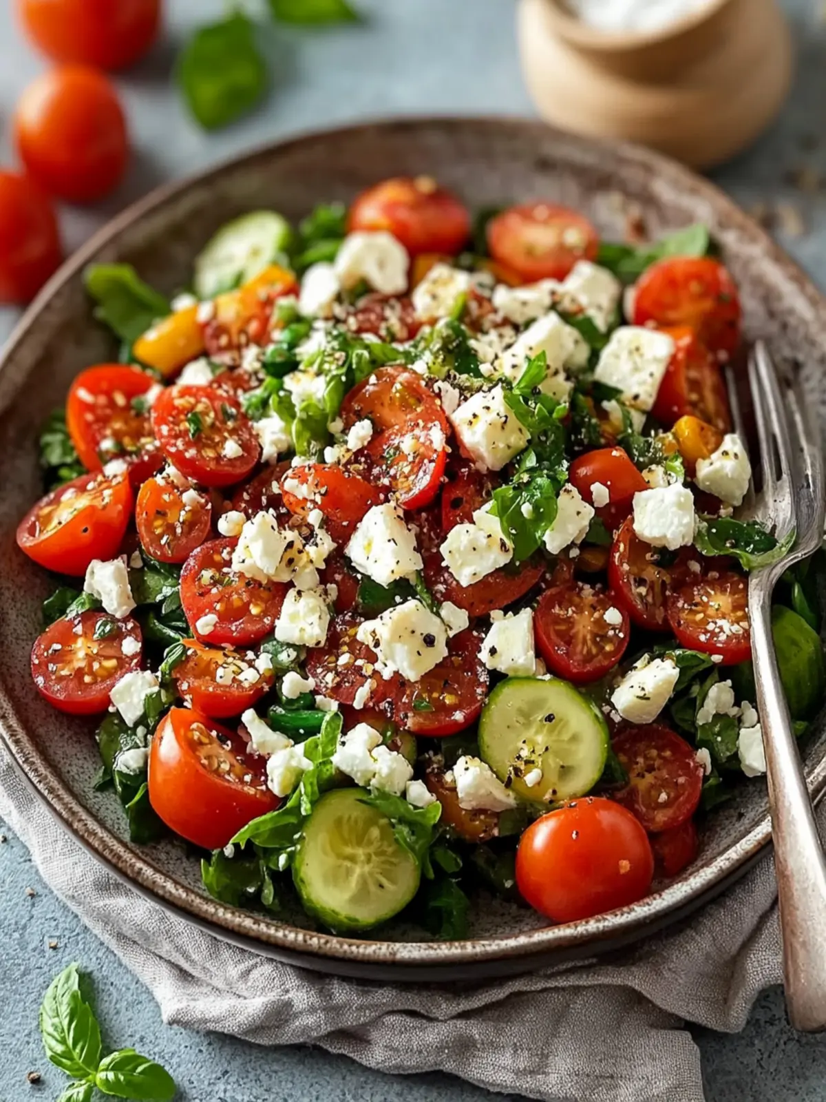 Linsensalat mit Feta