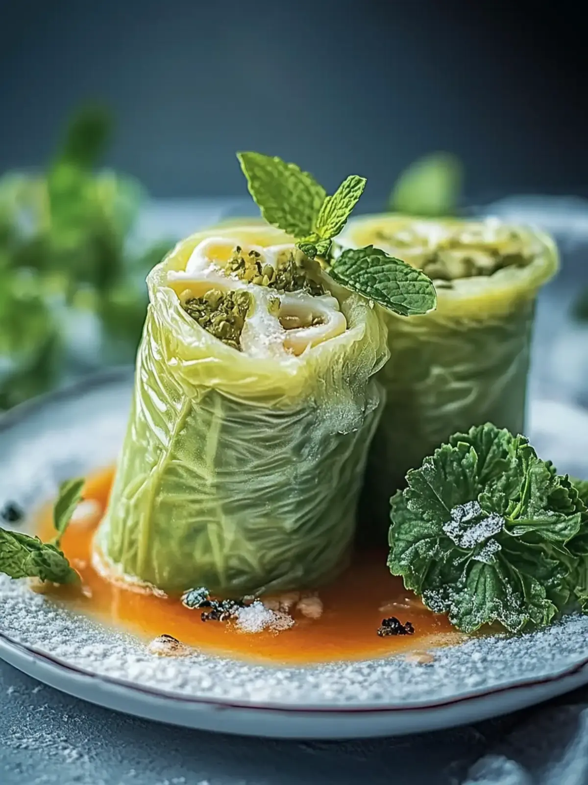 Wirsingkohlrouladen mit Hackfleischfüllung