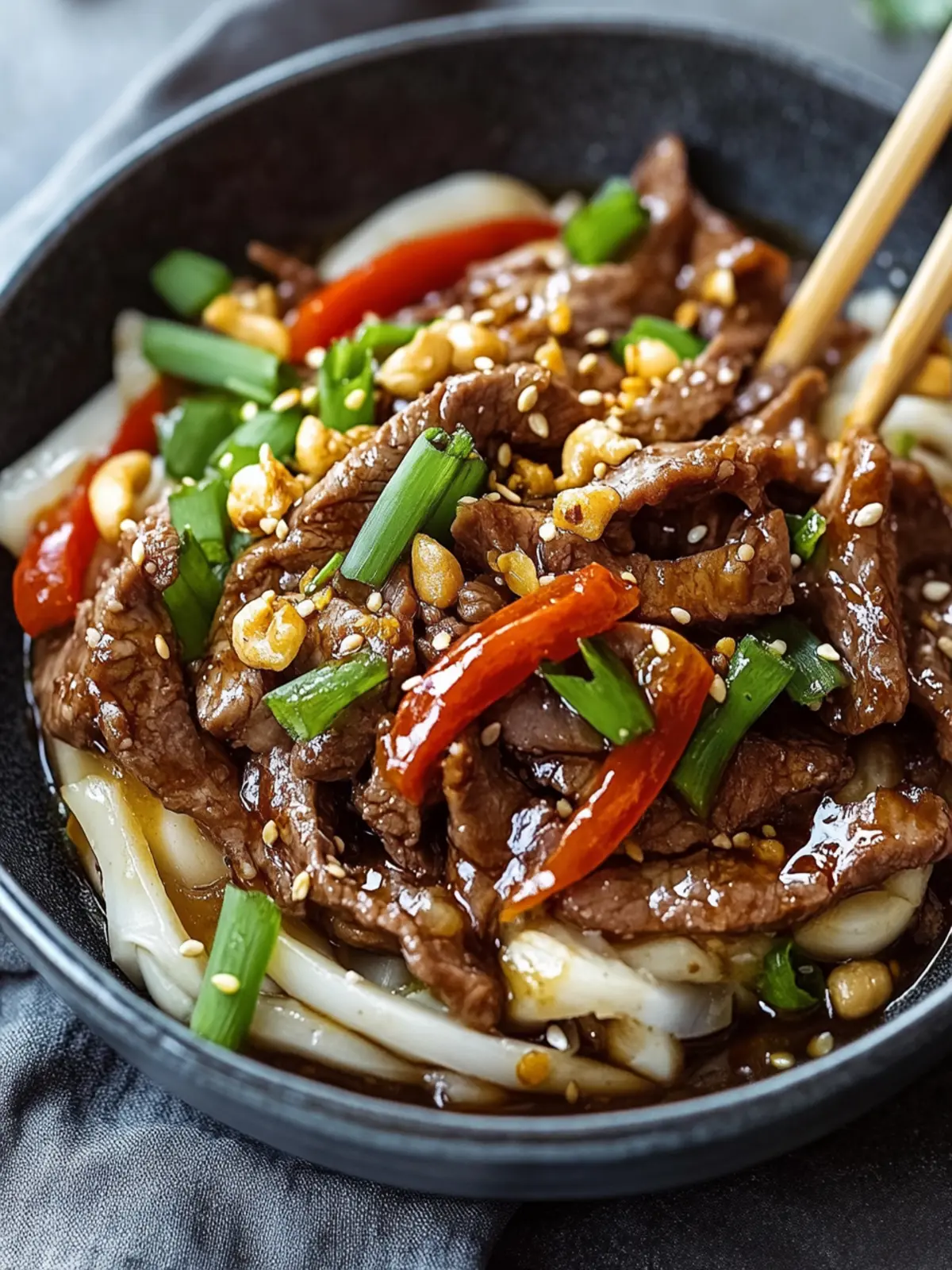 Klebriges Hoisin-Rindfleisch