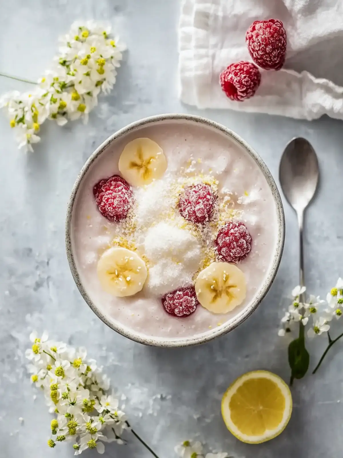Genieße die cremige Reis- und Milchfrühstücksschale zu Hause