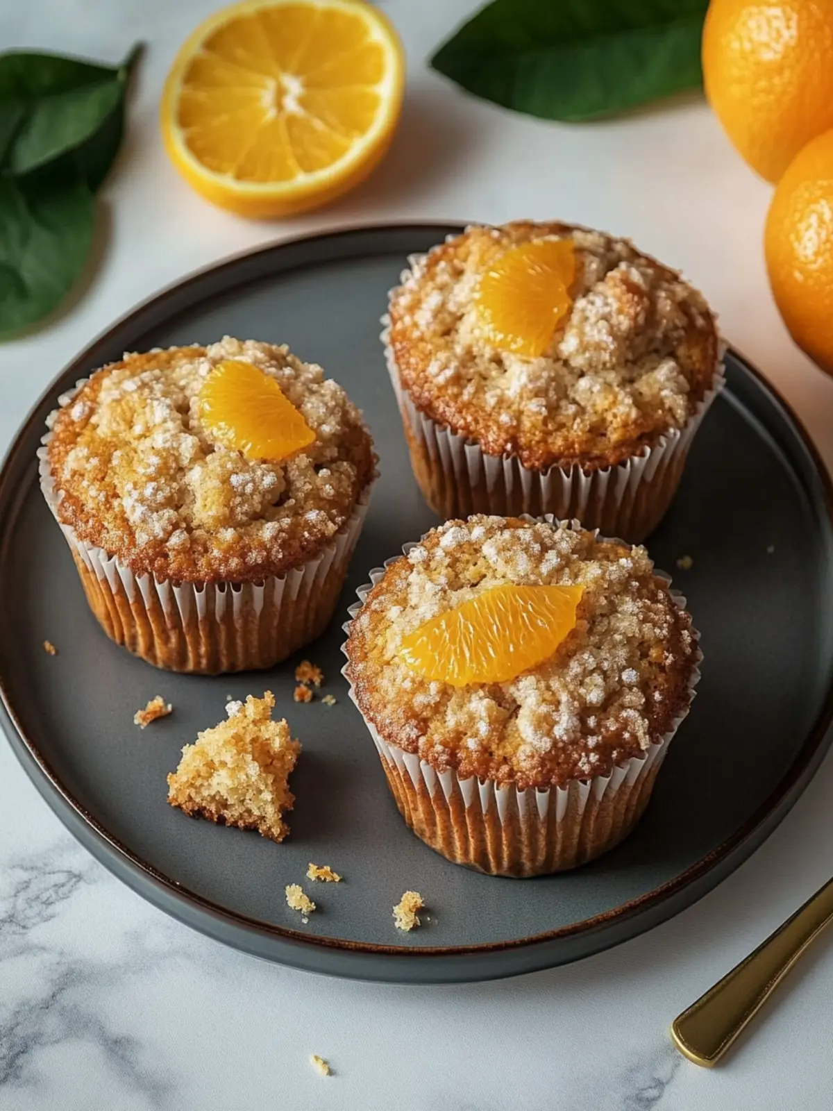 Orangen- und Mohn-Muffins mit Orangen-Glasur