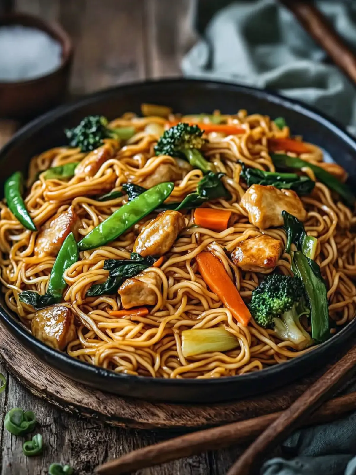 Einfache Hühnchen Lo Mein