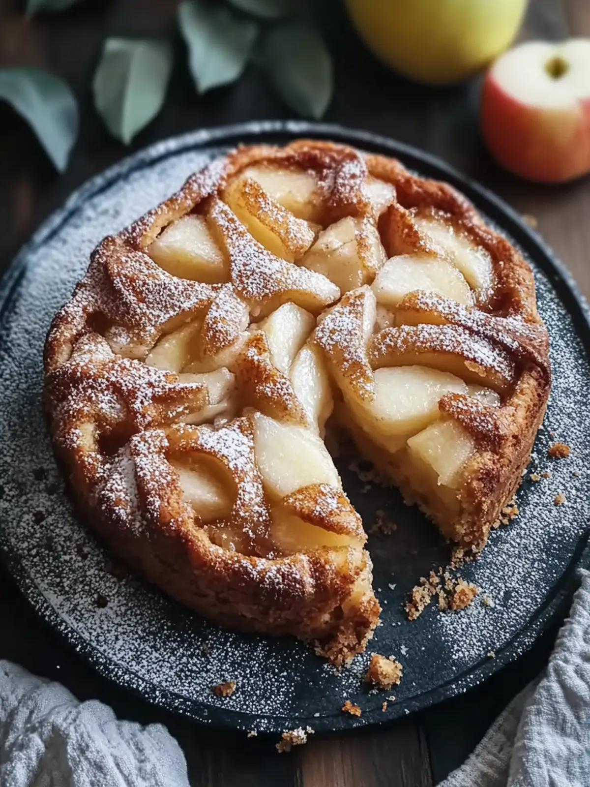 Feuchte Zimtschnecken-Apfelkuchen