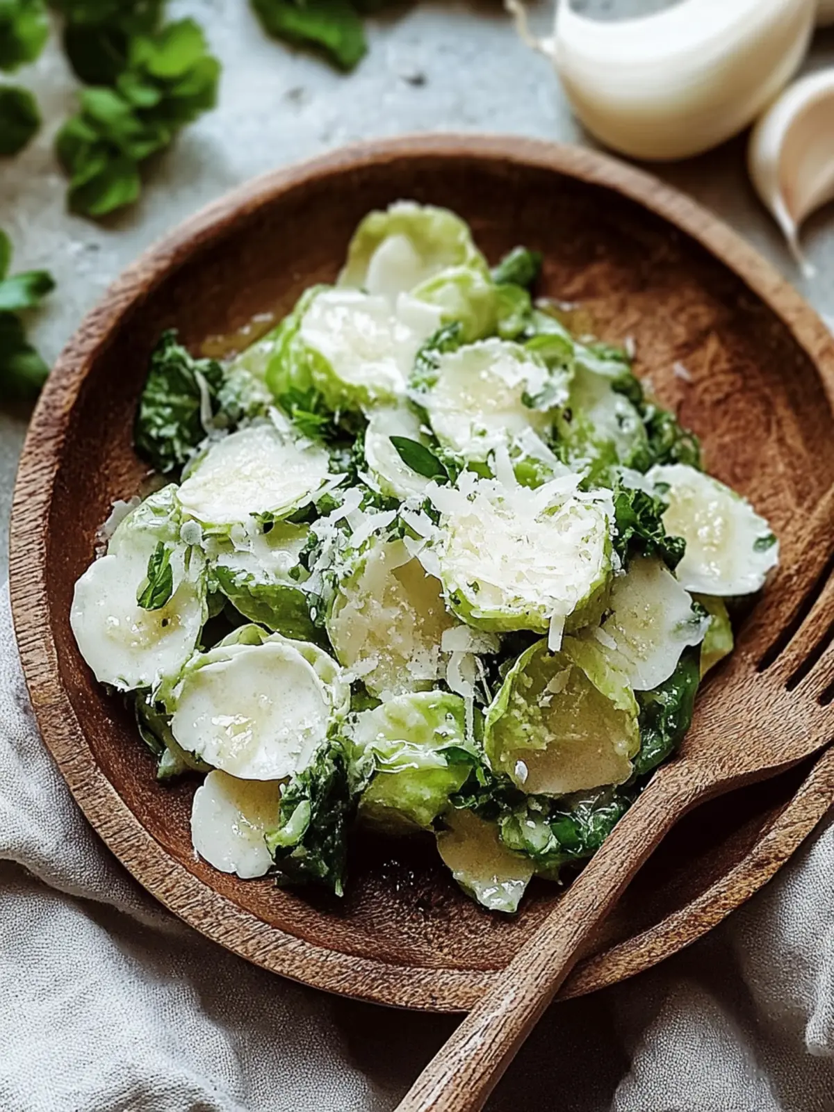 Knoblauch Parmesan geröstete Rosenkohl