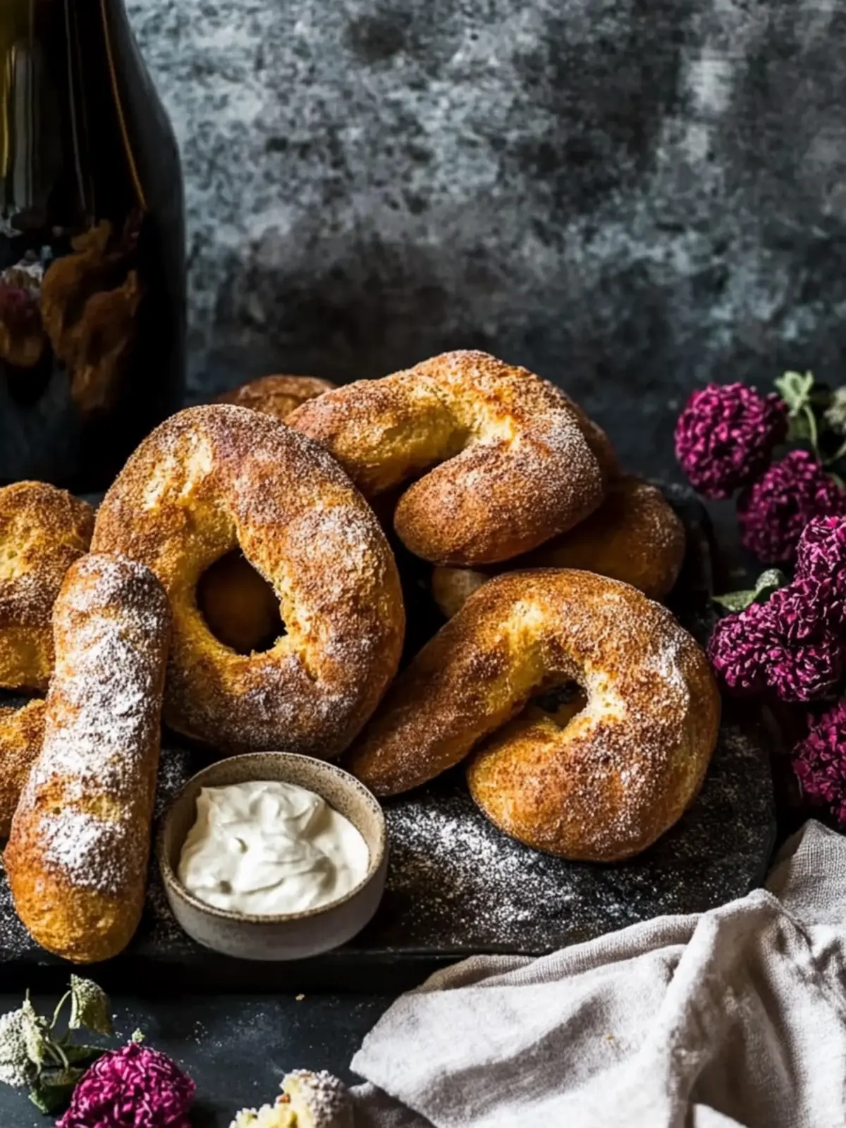 hausgemachte Apfelkuchen Bagels